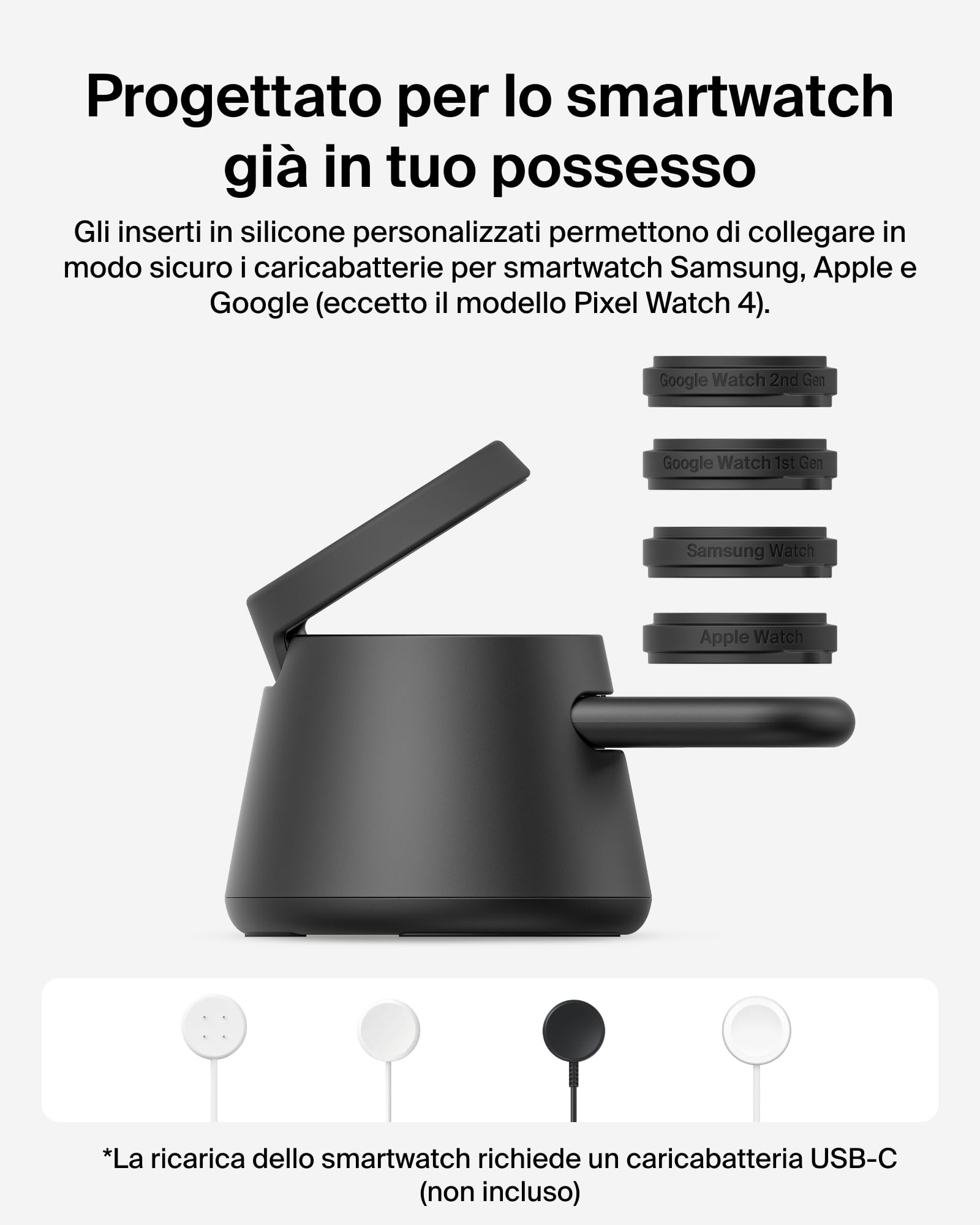 belkin-ultracharge-caricatore-wireless-magnetico-3-in-1-qi2-25w-con-porta-usb-c- image 2