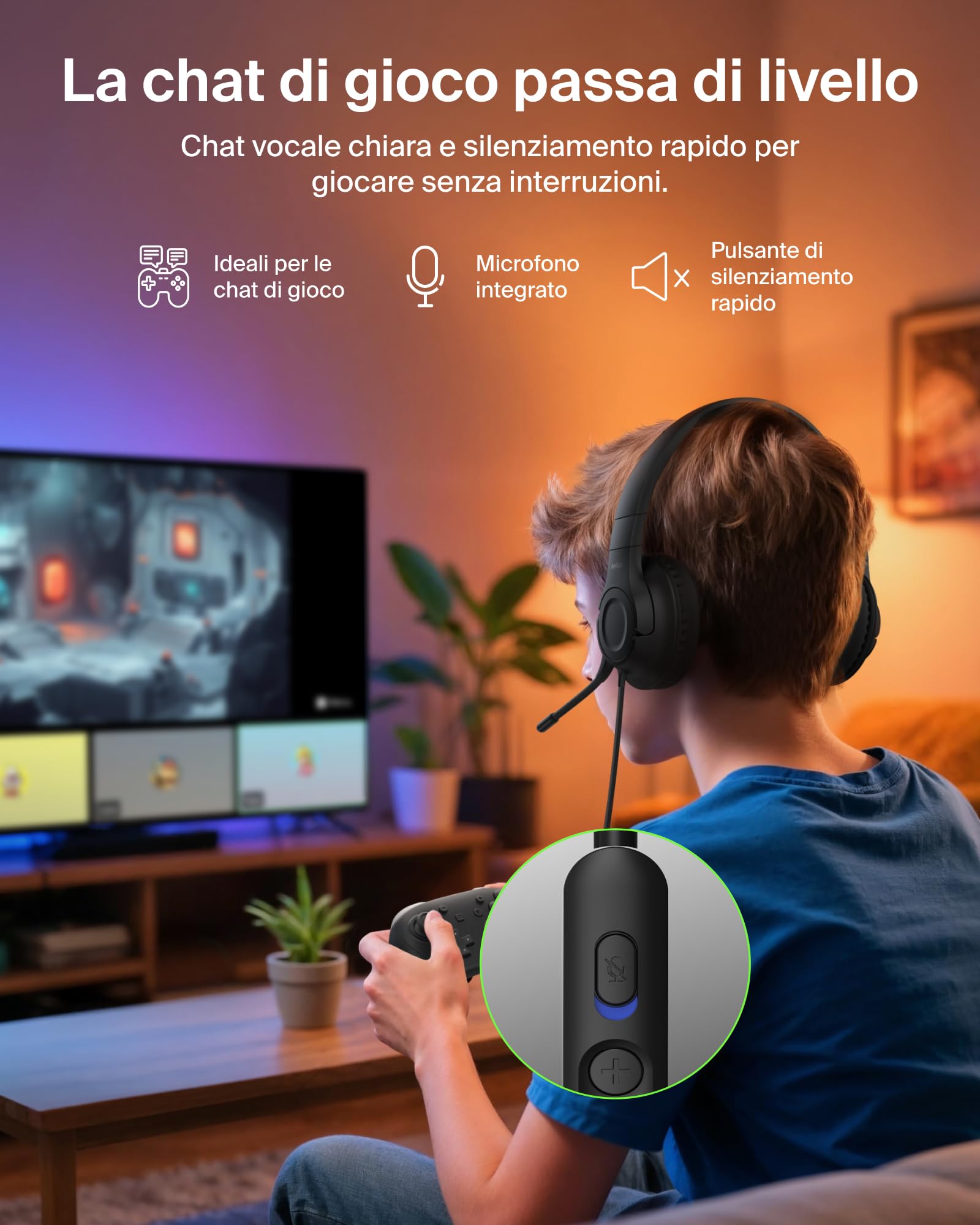 belkin-gaming-inspire-cuffie-usb-c-con-filo-per-bambini-microfono-a-braccio-rego image 5