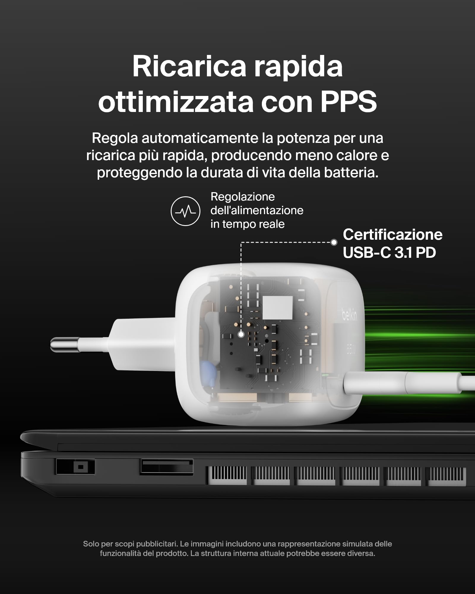 belkin-caricatore-da-muro-usb-c-65-w-boostcharge-ricarica-rapida-pd-3-1-pps-per- image 5