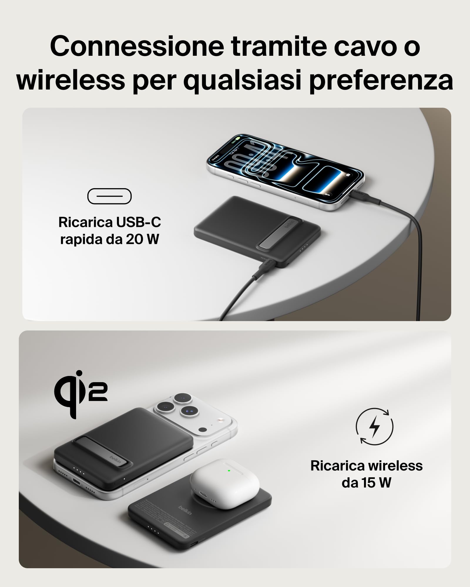 belkin-boostcharge-power-bank-magnetico-5000-mah-qi2-15w-con-supporto-estraibile image 3