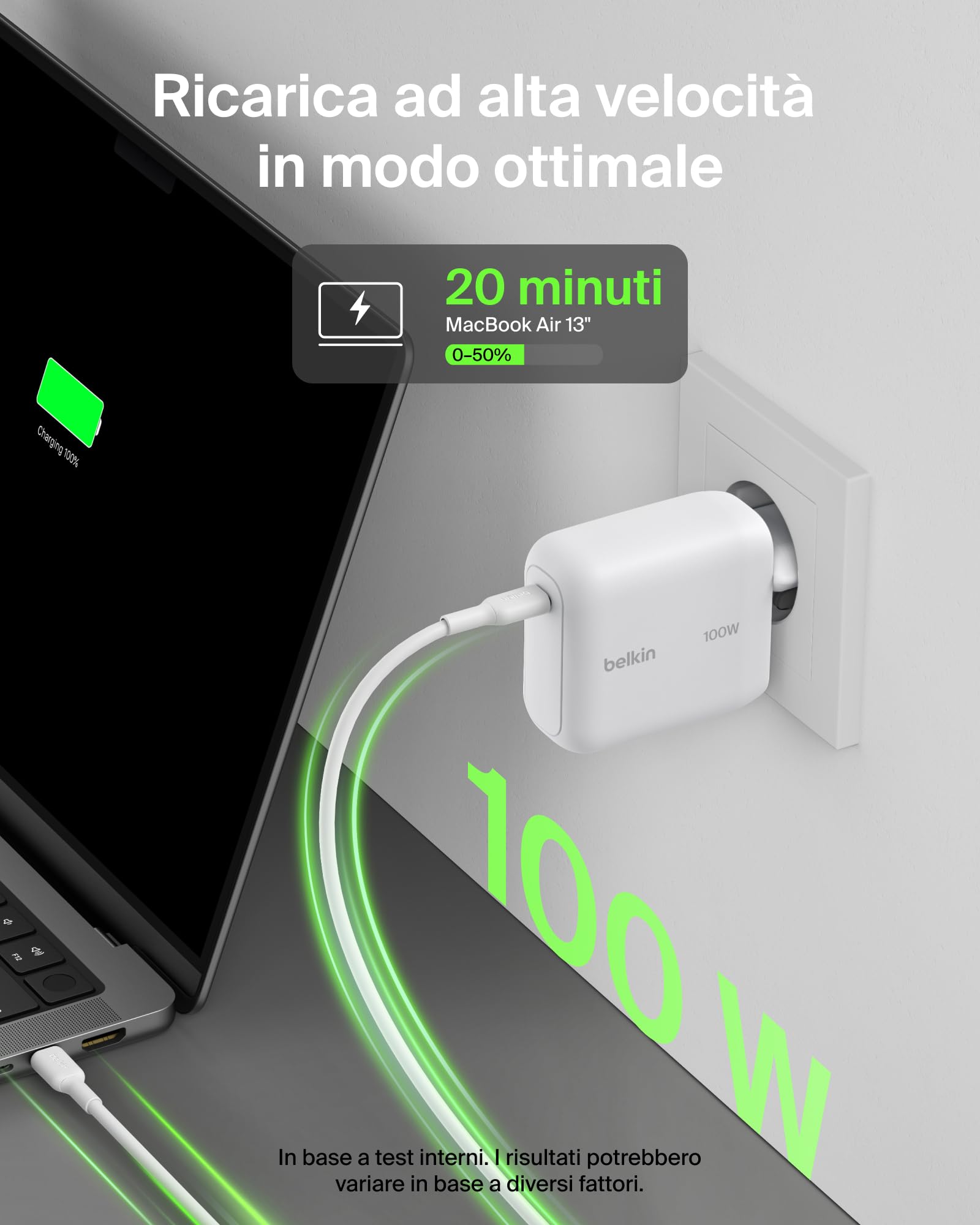 belkin-boostcharge-caricatore-usb-c-gan-100-w-caricatore-compatto-da-viaggio-con-2 image 2