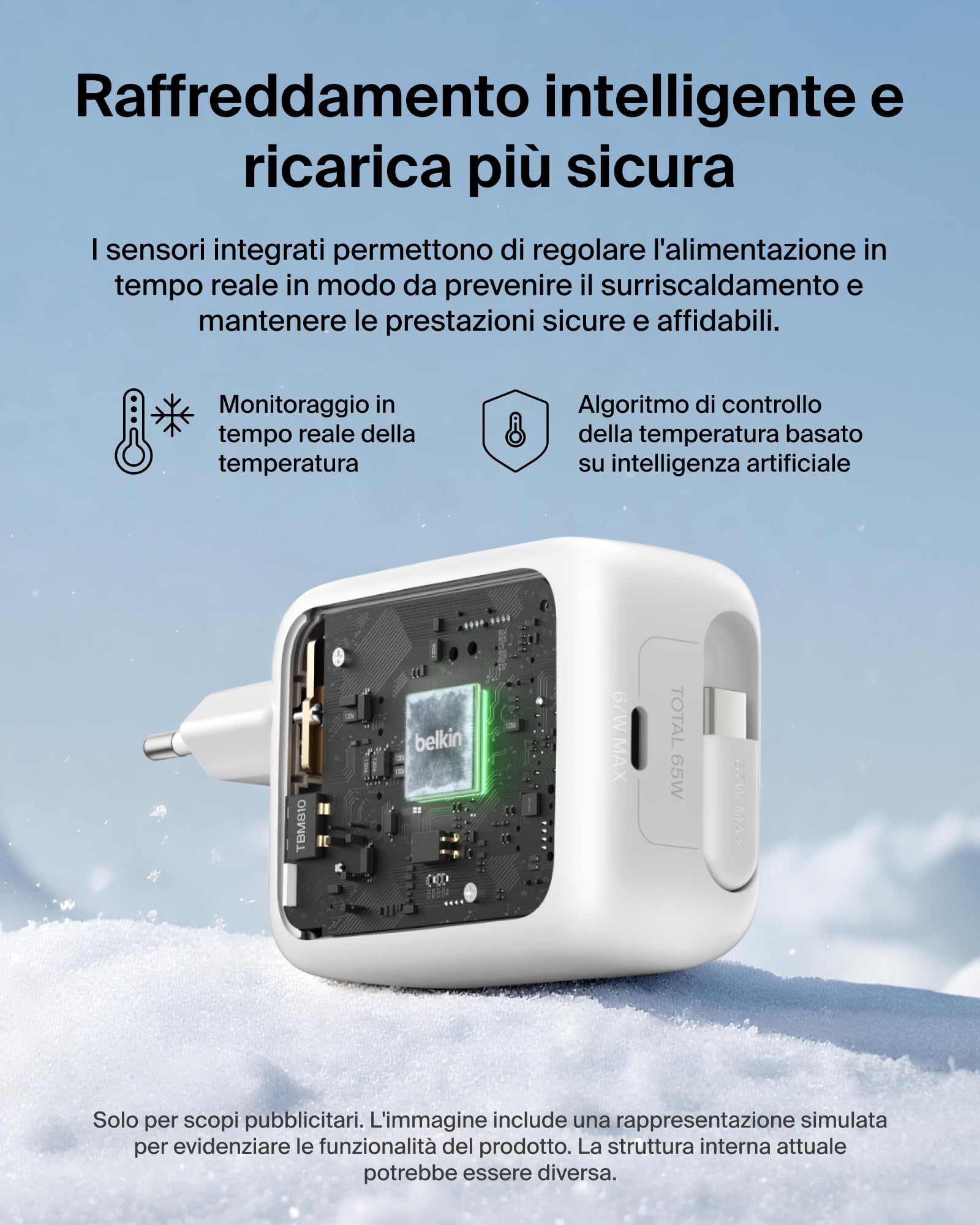 belkin-caricabatterie-usb-c-gan-67w-con-cavo-usb-c-retrattile-1-m-e-porta-usb-c- image 7