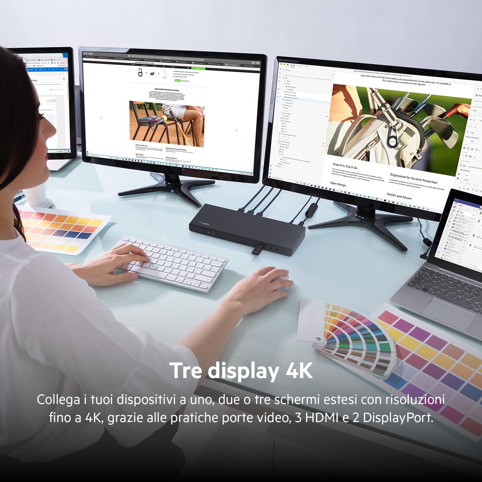belkin-docking-station-displaylink-a-3-display-4k-hub-usb-c-con-3-hdmi-2-display image 4