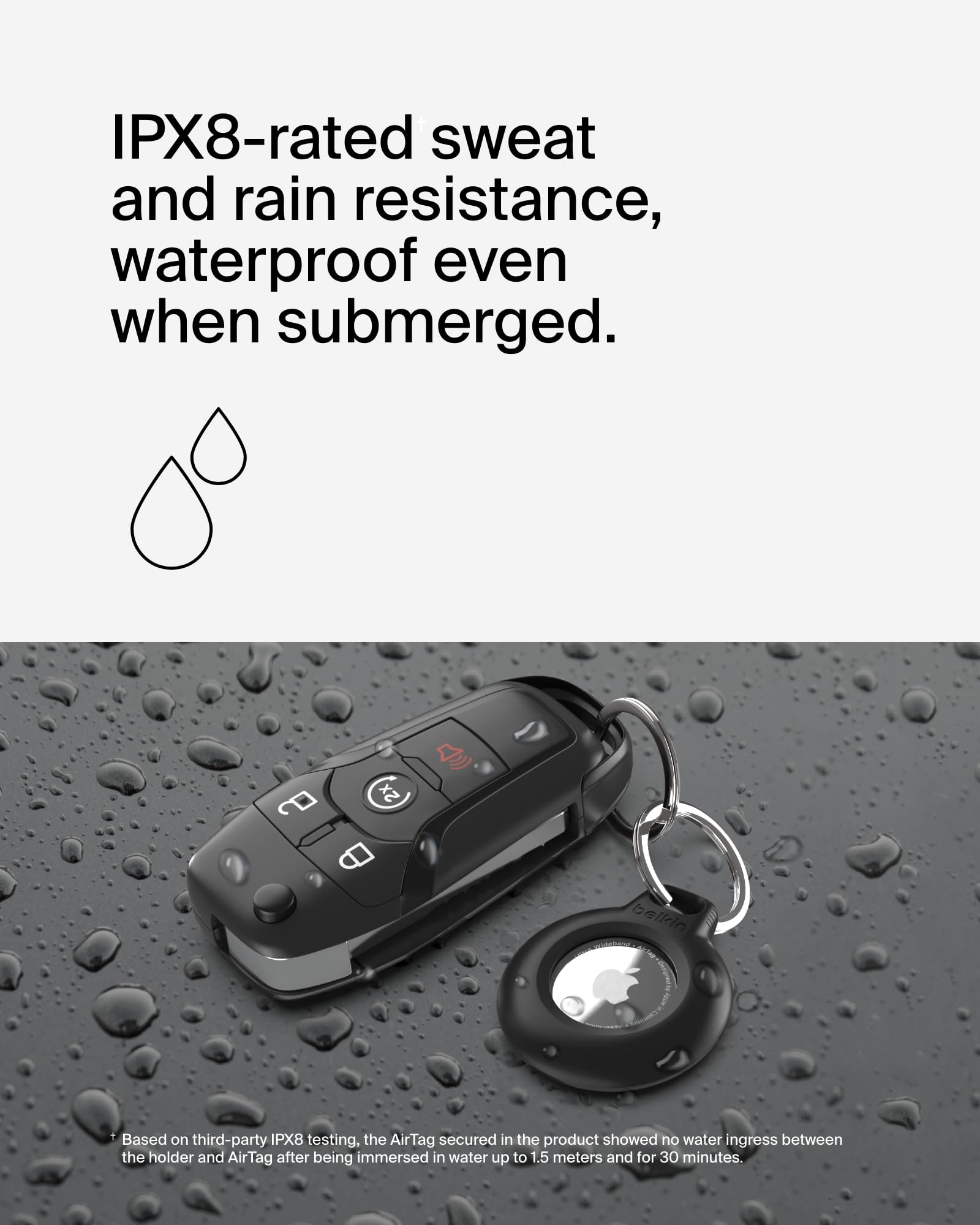belkin-secure-holder-con-anello-portachiavi-per-apple-airtag-custodia-protettiva image 2