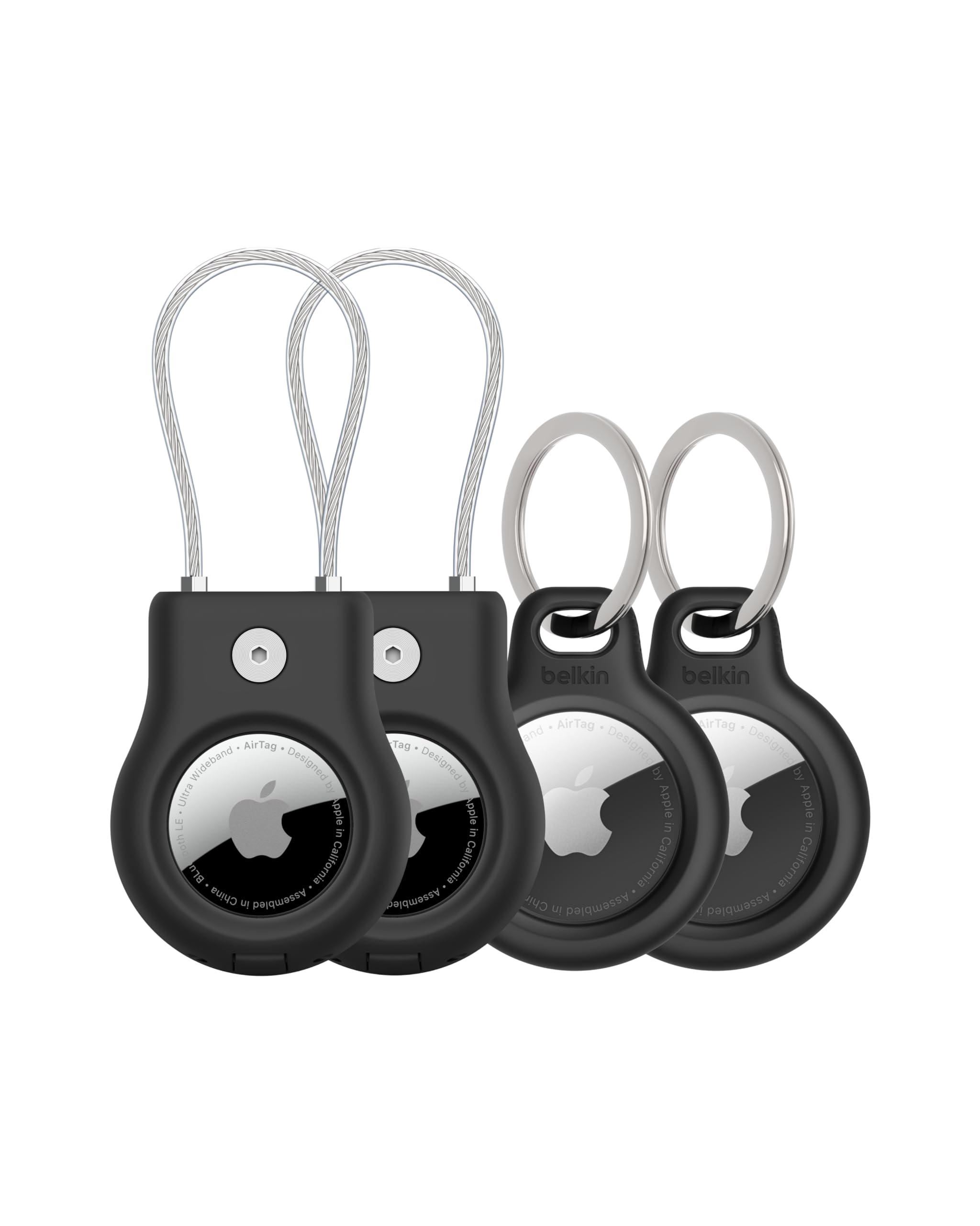 belkin-airtag-secure-holder-con-portachiavi-cavo-metallico-custodia-antigraffio- image 1