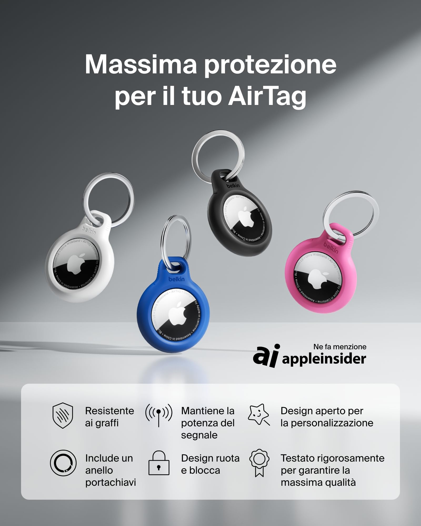 belkin-secure-holder-custodia-portachiavi-per-apple-airtag-con-anello-guscio-ant image 2