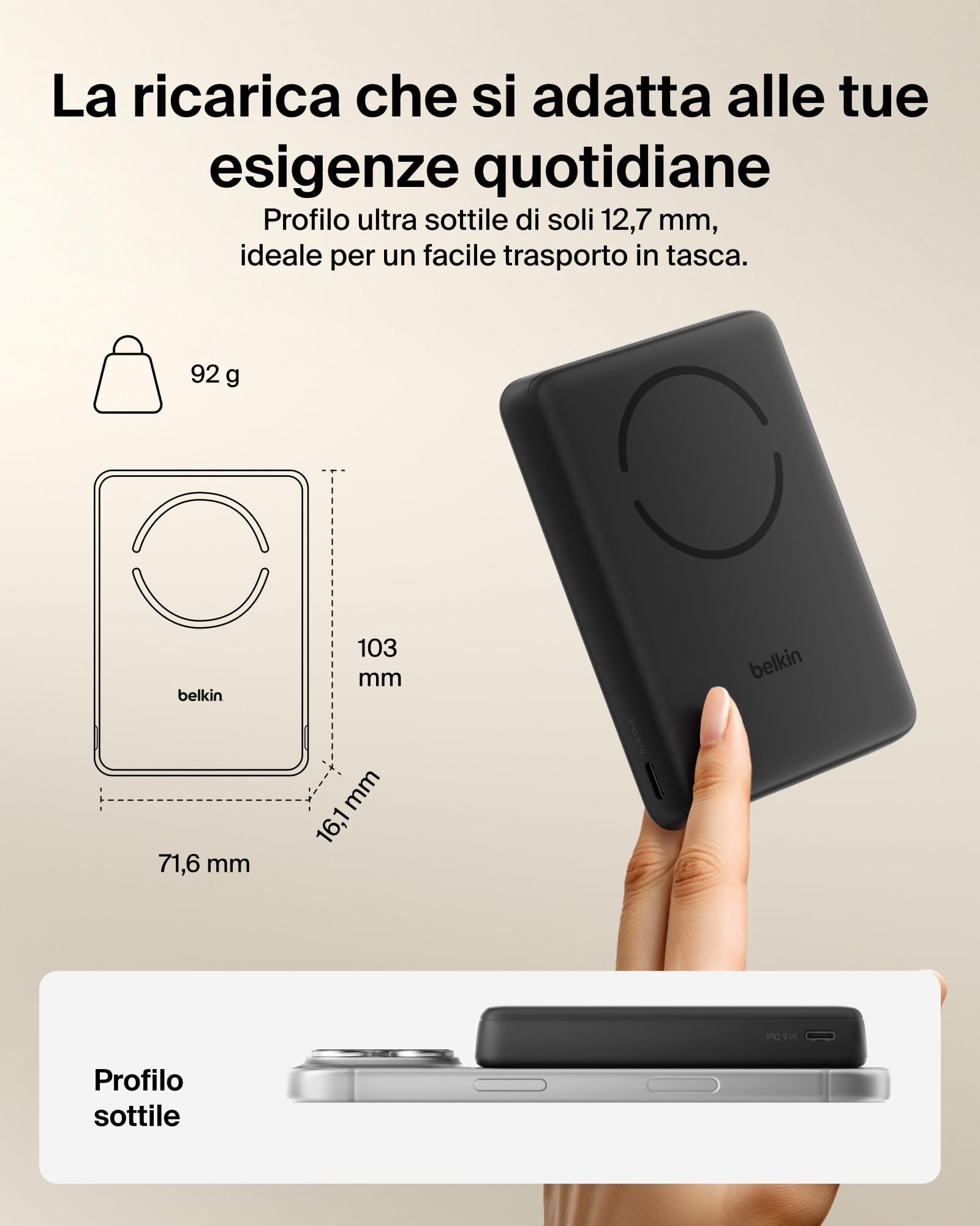 belkin-boostcharge-power-bank-10000-mah-magnetico-qi2-7-5-w-caricatore-portatile image 3