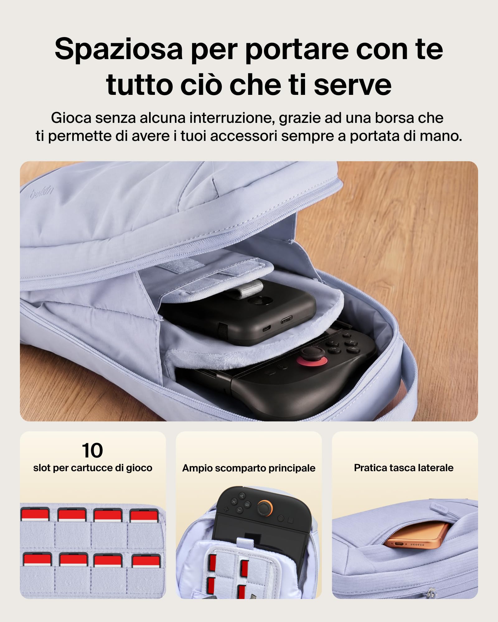 belkin-gaming-borsa-crossbody-per-nintendo-switch-2-2025-con-10-slot-per-giochi- image 4