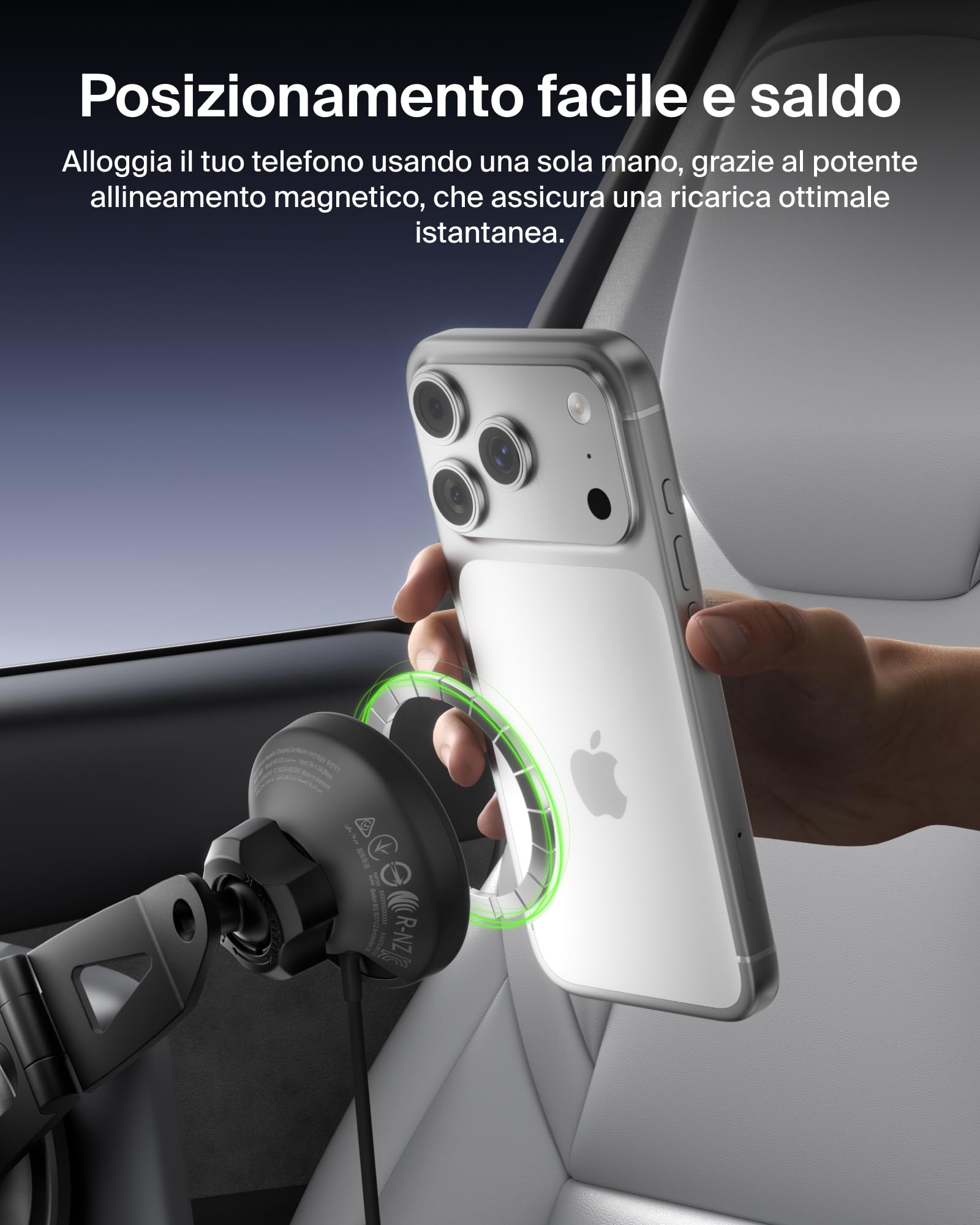 belkin-boostcharge-caricatore-wireless-per-auto-qi2-con-supporto-magnetico-per-b image 3