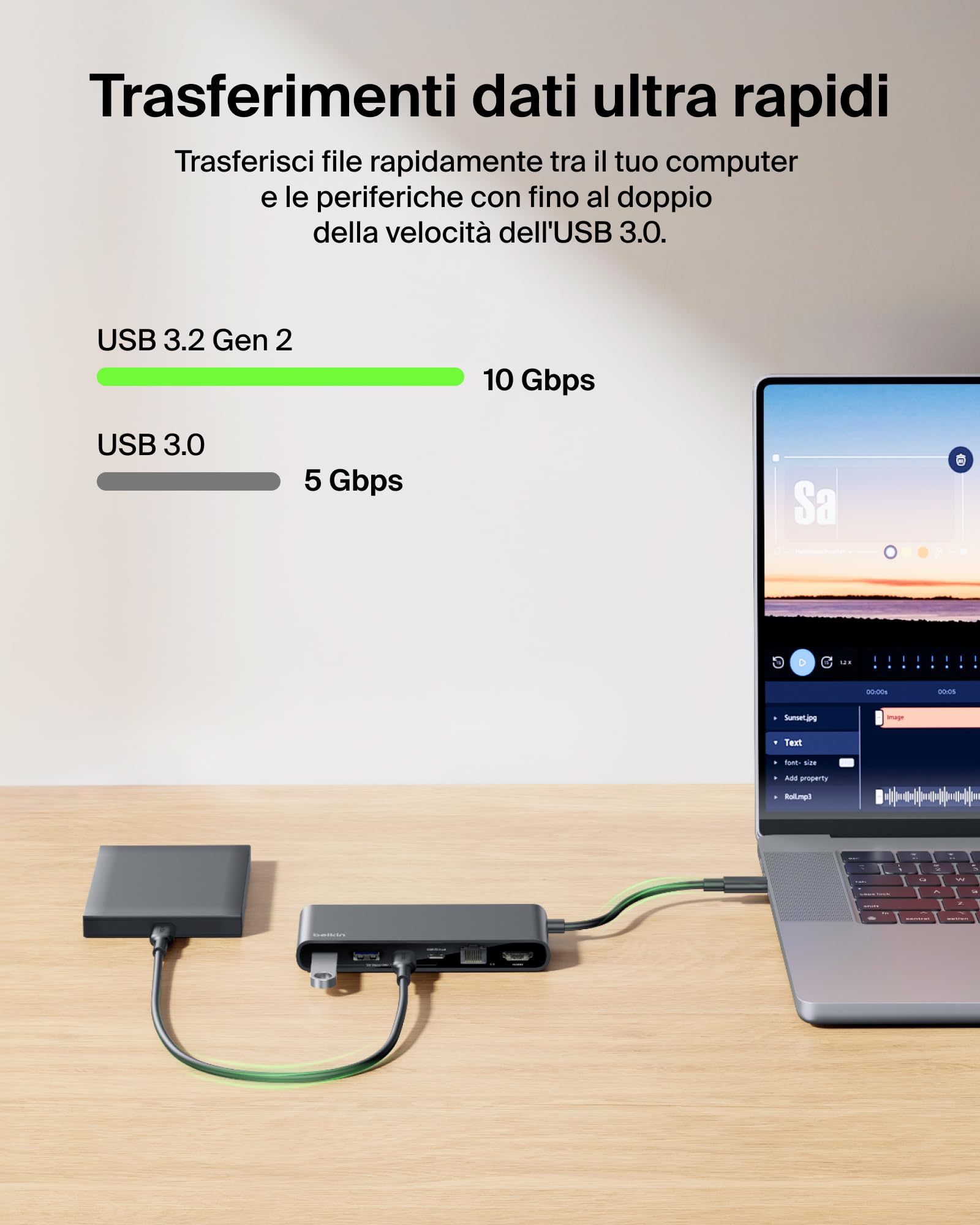 belkin-connect-hub-usb-c-a-8-porte-hdmi-4k-60hz-100w-pd-dati-10gbps-ethernet-2-5 image 6