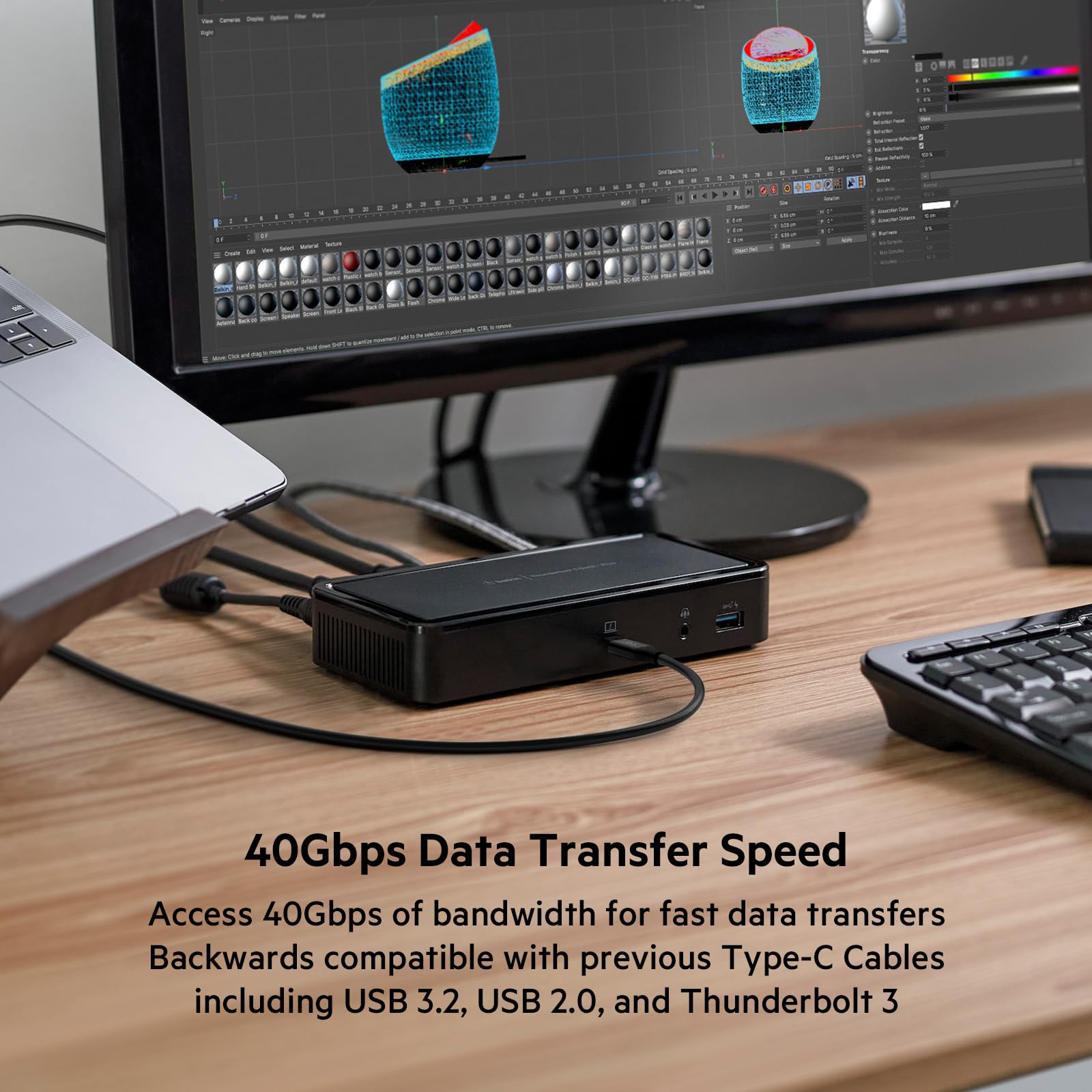 belkin-connect-cavo-usb-c-a-usb-c-thunderbolt-4-40-gbps-power-delivery-100-w-sup image 3