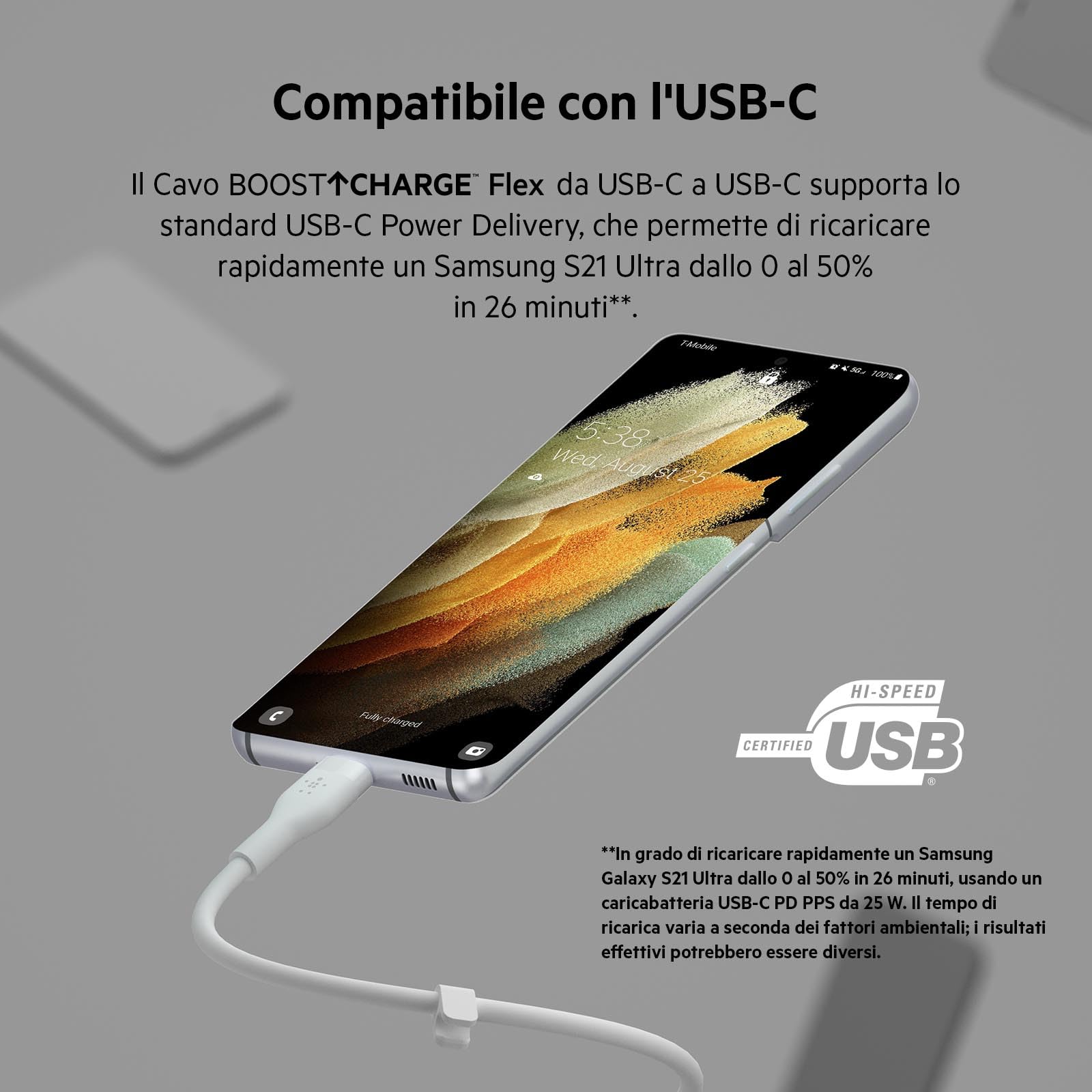 belkin-boostcharge-flex-cavo-usb-c-a-usb-c-in-silicone-ricarica-rapida-pd-certif image 4