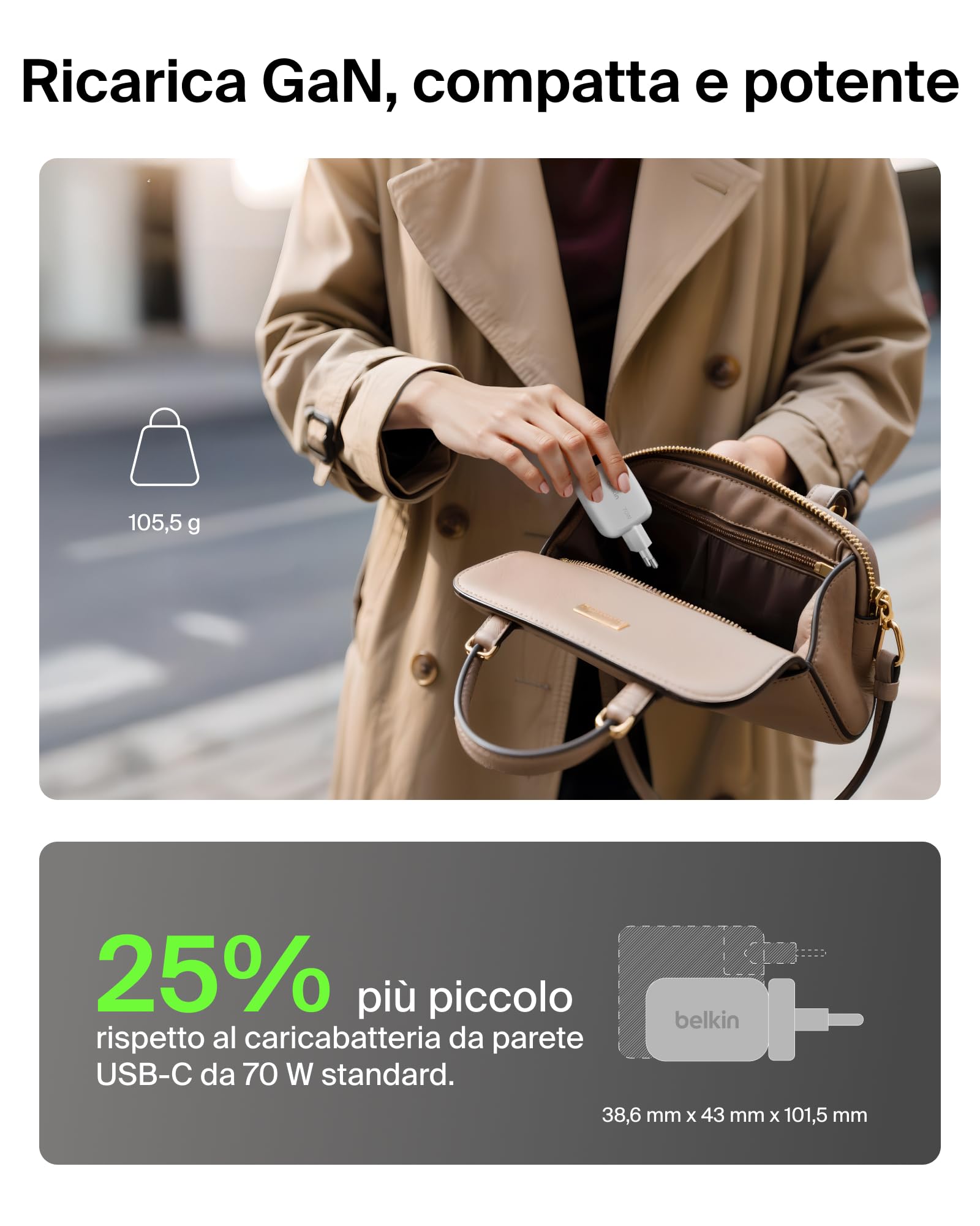 belkin-caricatore-70w-a-3-porte-gan-2x-usb-c-usb-a-con-spina-usa-gb-eu-per-macbo image 3