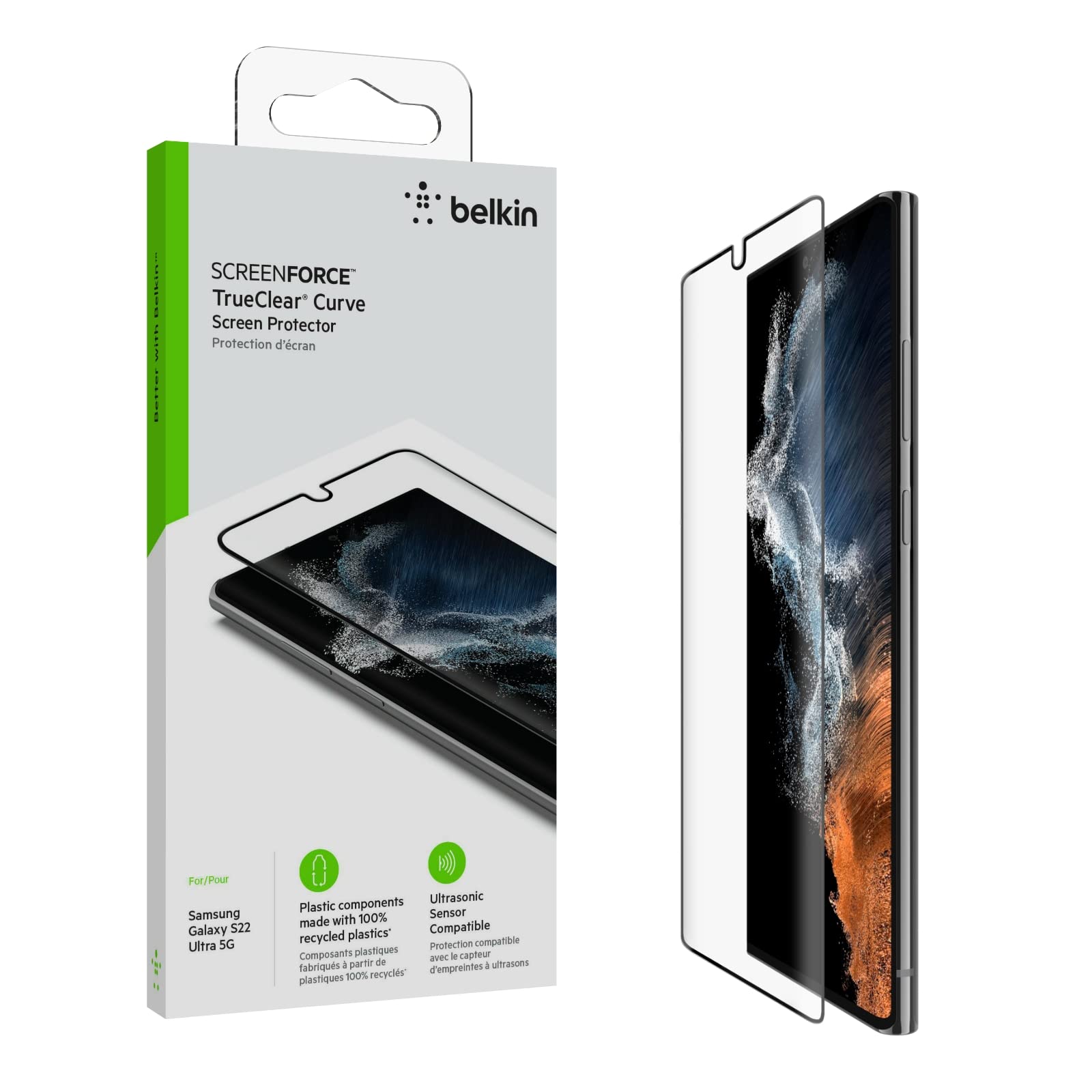belkin-trueclear-curve-proteggi-schermo-a-bordo-a-bordo-per-galaxy-s22-ultra-5g- image 1