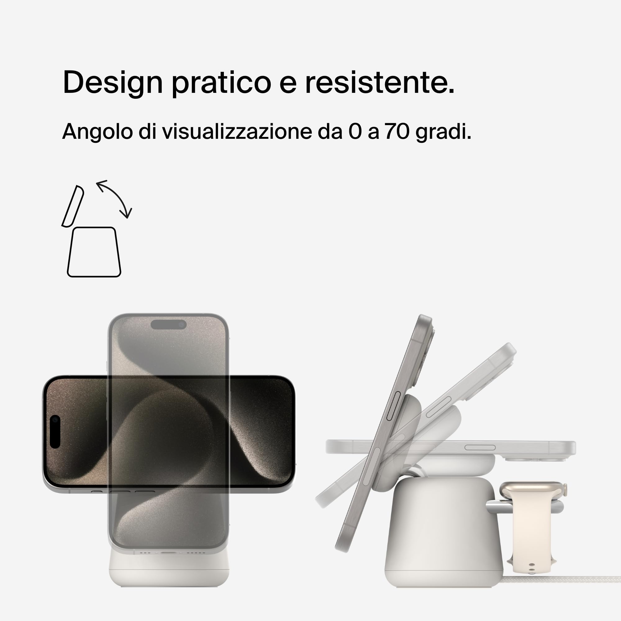belkin-boostcharge-pro-dock-di-ricarica-wireless-2-in-1-con-magsafe-15-w-stand-m image 4
