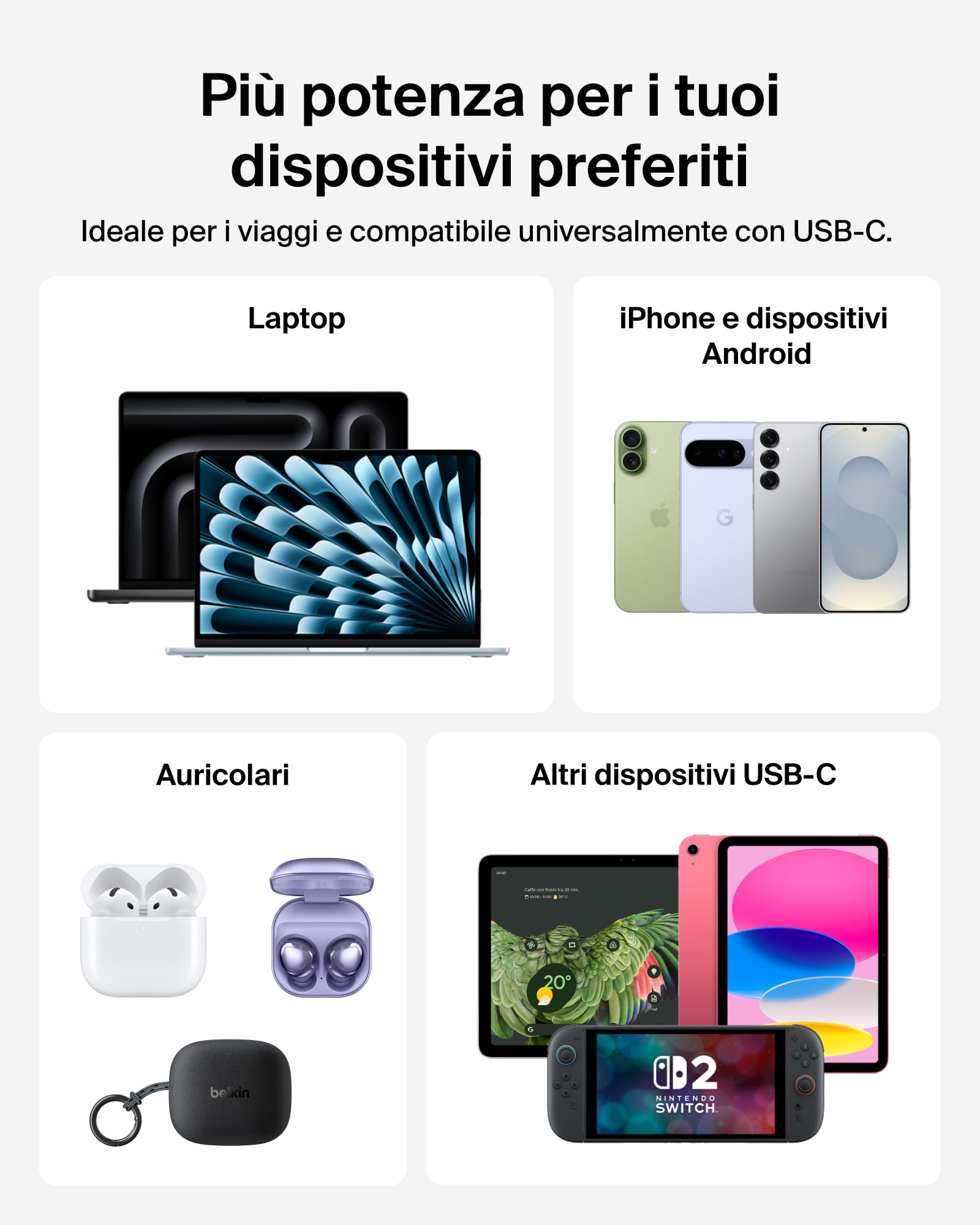 belkin-ultracharge-pro-power-bank-25000-mah-con-cavo-usb-c-integrato-usb-pd-158w image 5
