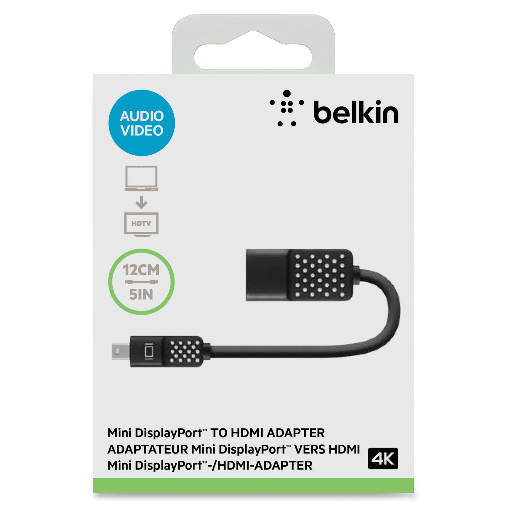 belkin-f2cd079bt-adattatore-mini-displayport-a-hdmi-4k-a-30-hz-audio-e-video-ner image 4