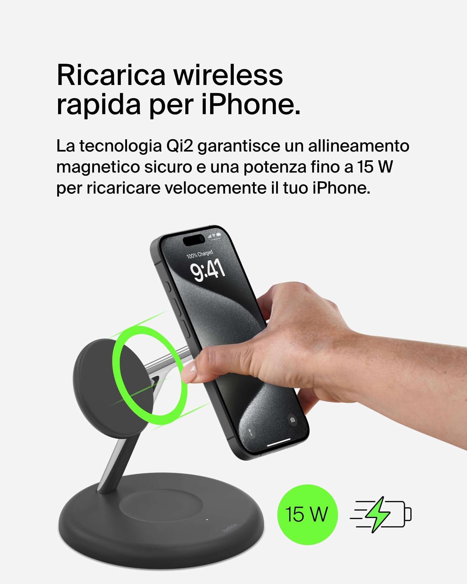 belkin-supporto-di-ricarica-wireless-magnetico-3-in-1-qi2-15w-stazione-di-ricari image 2