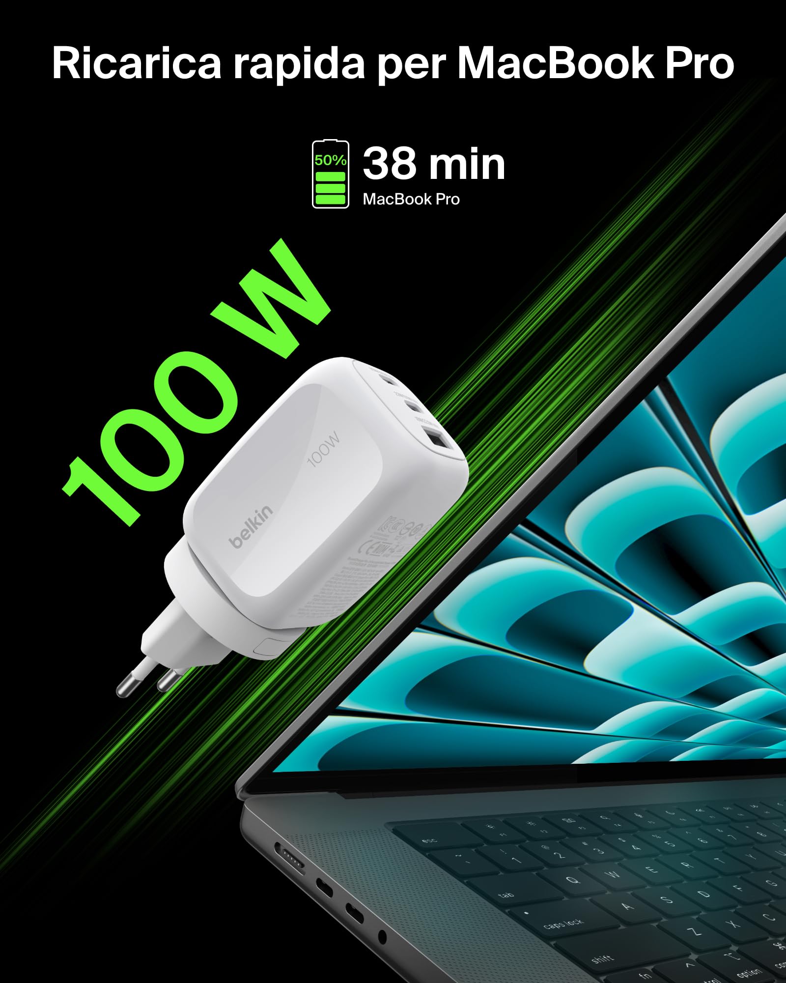 belkin-caricatore-da-parete-gan-100w-3-porte-2-usb-c-1-usb-a-con-spine-ue-uk-us- image 4