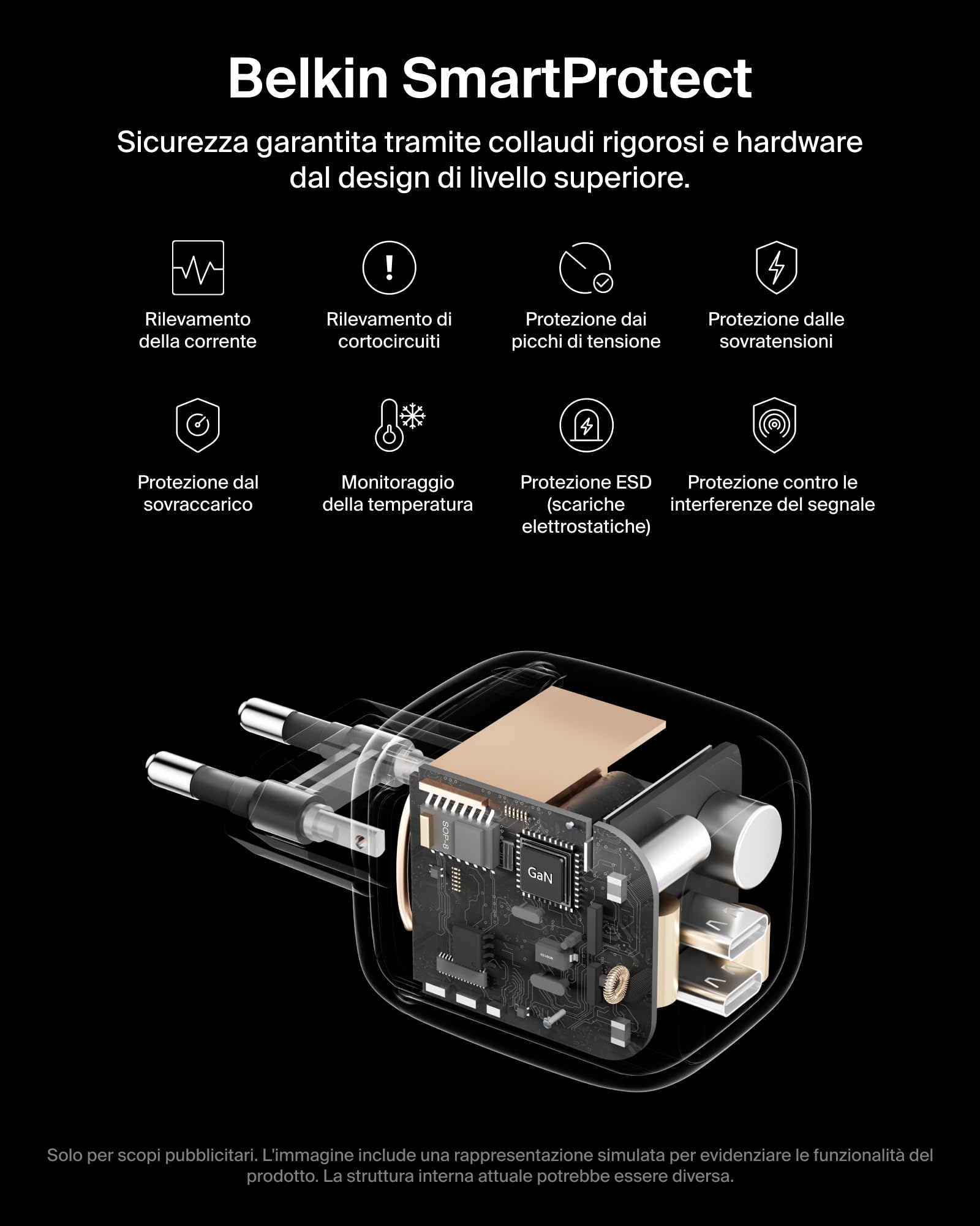 belkin-smartprotect-caricatore-usb-c-2-porte-67w-gan-con-pps-e-pd-3-1-ricarica-r image 7