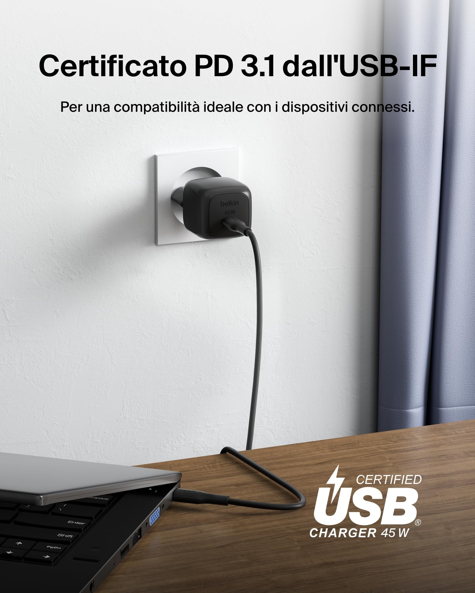 belkin-caricatore-da-parete-compatto-45-w-usb-c-pd-3-1-con-cavo-usb-c-a-usb-c-in image 5