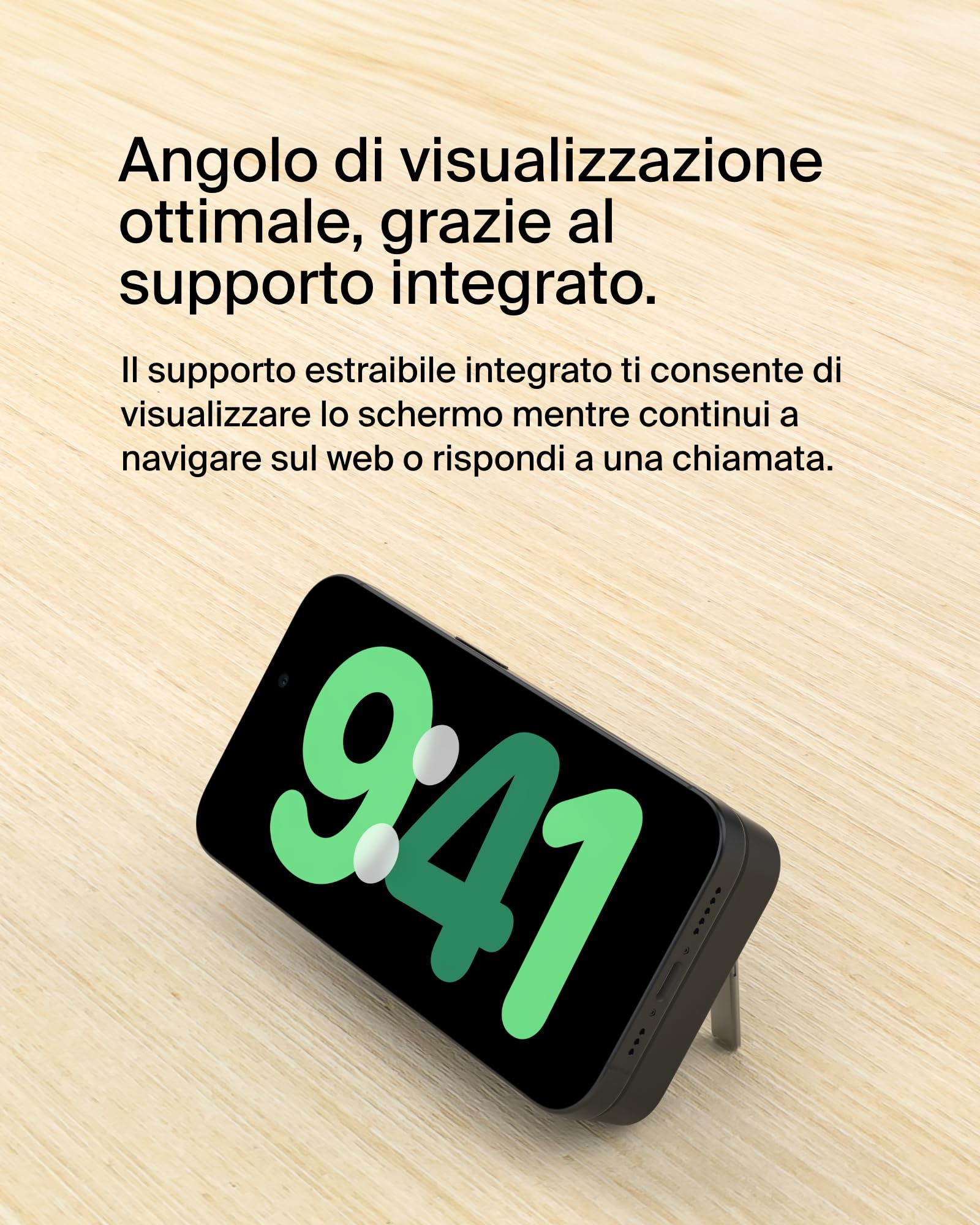 belkin-boostcharge-pro-power-bank-magnetica-5000mah-qi2-con-supporto-integrato-c image 6