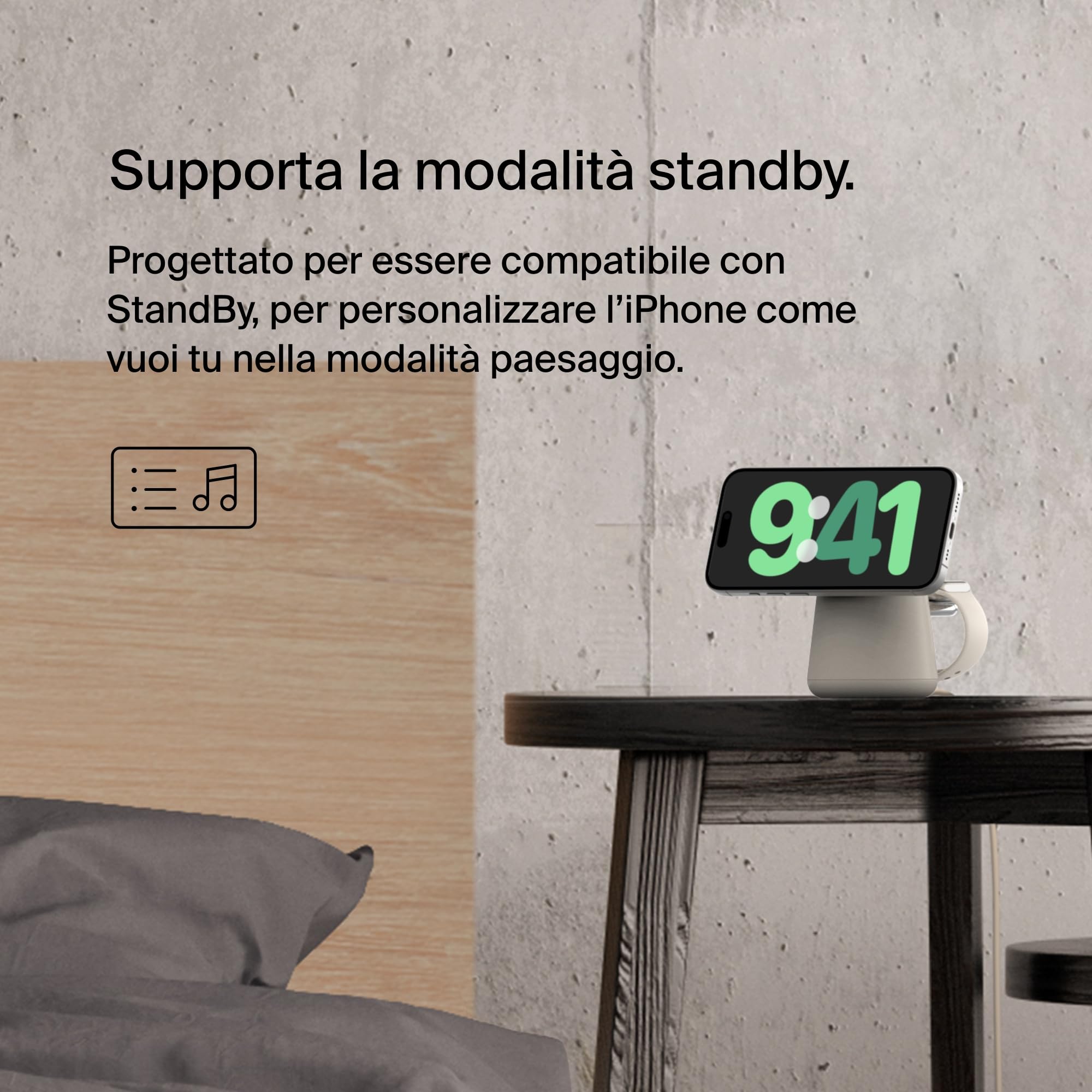 belkin-boostcharge-pro-dock-di-ricarica-wireless-2-in-1-con-magsafe-15-w-stand-m image 3