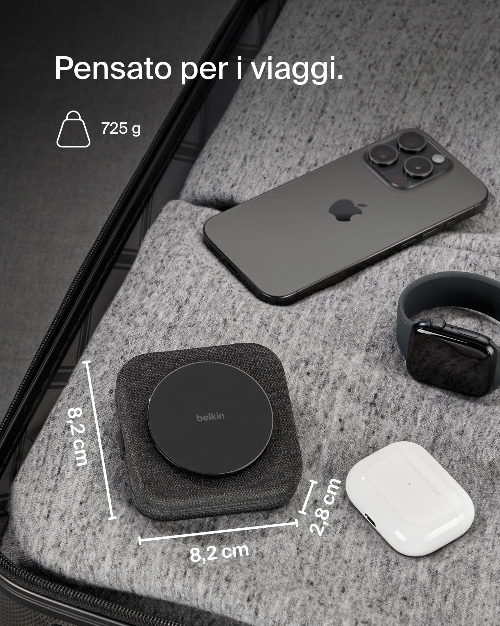 belkin-boostcharge-pro-tappetino-di-ricarica-magnetico-2-in-1-15w-pieghevole-qi2 image 3