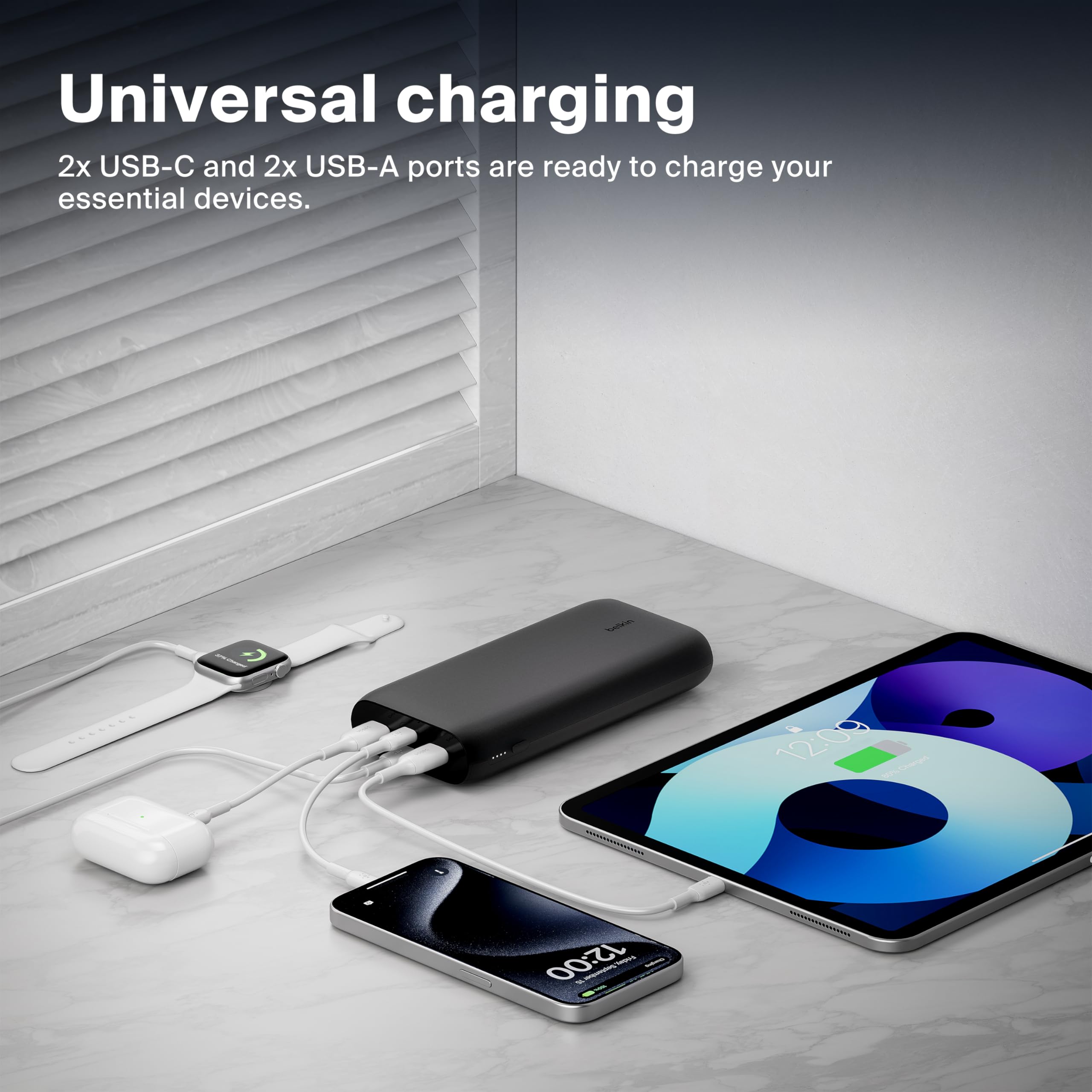 belkin-boostcharge-power-bank-26k-a-4-porte-usb-c-usb-a-32-w-power-delivery-con- image 6