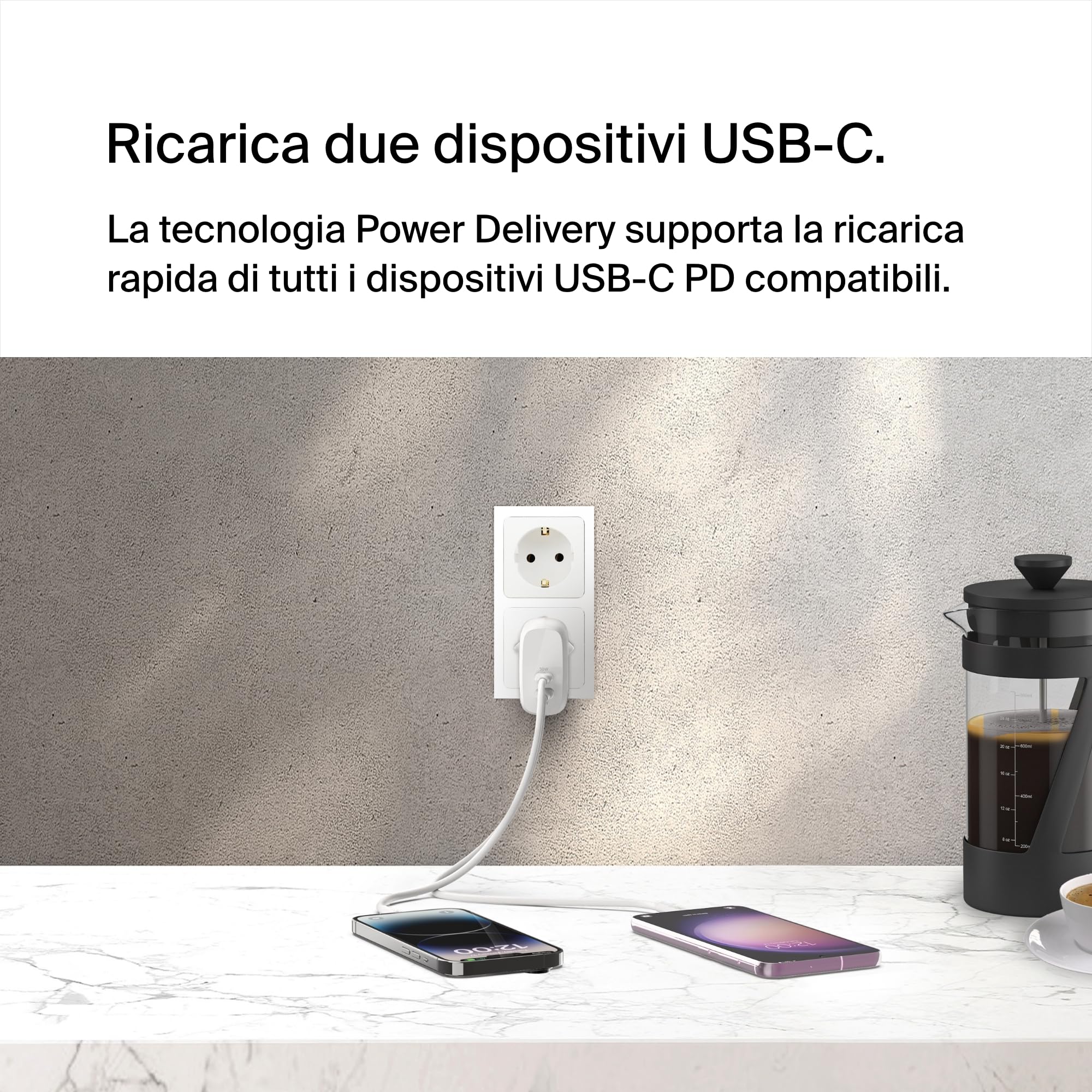belkin-boostcharge-caricabatteria-doppio-usb-c-da-muro-60-w-pps-2-porte-pd-30-w- image 3