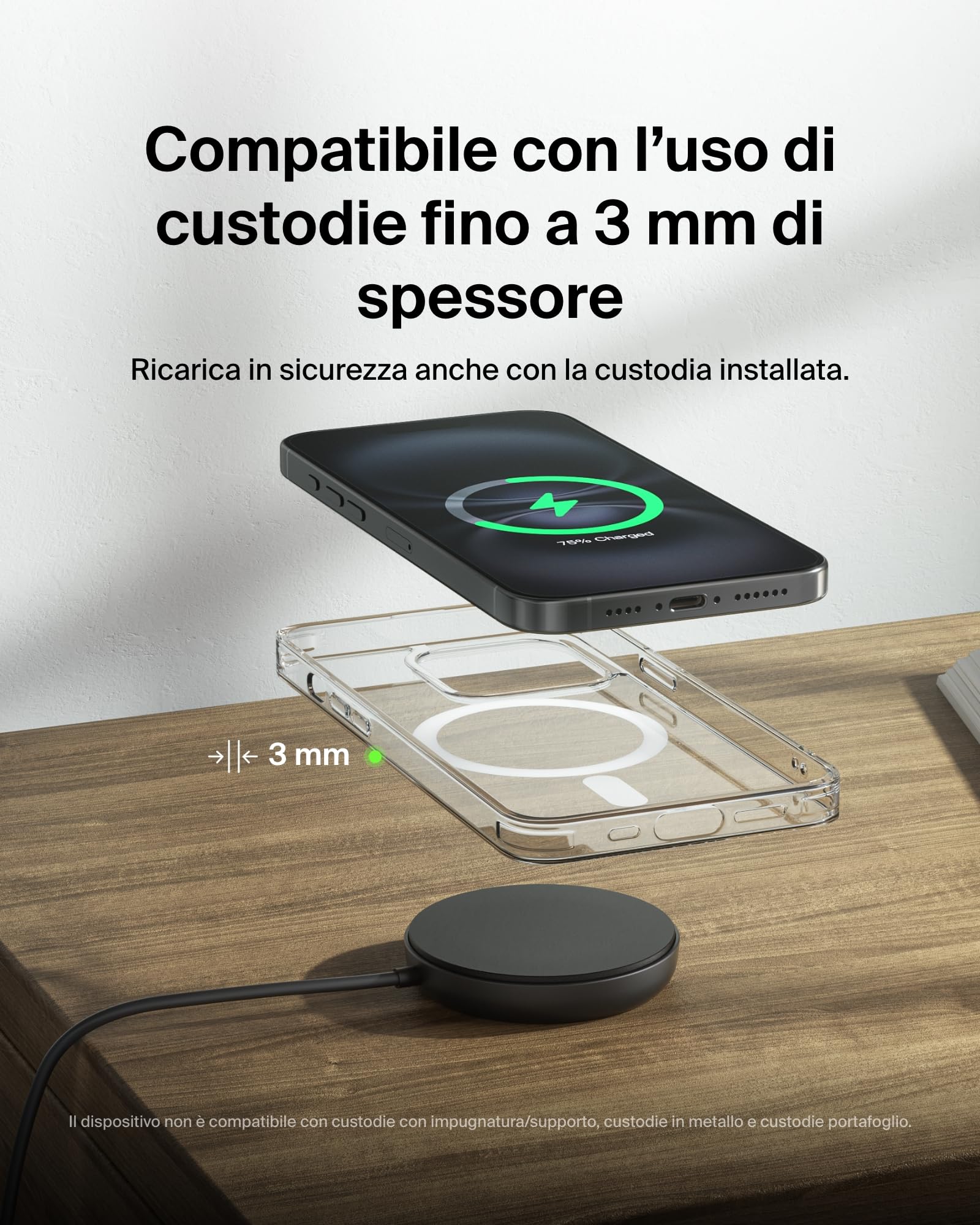 belkin-tappetino-di-ricarica-wireless-magnetica-qi2-15-w-con-supporto-compatibil image 5