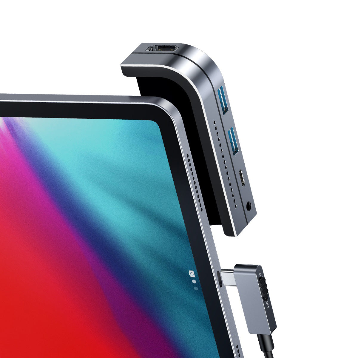 baseus-6-in-1-usb-c-hub-per-ipad-pro-air-con-hdmi-4k-usb-3-0-lettore-sd-tf-pd-e- image 7