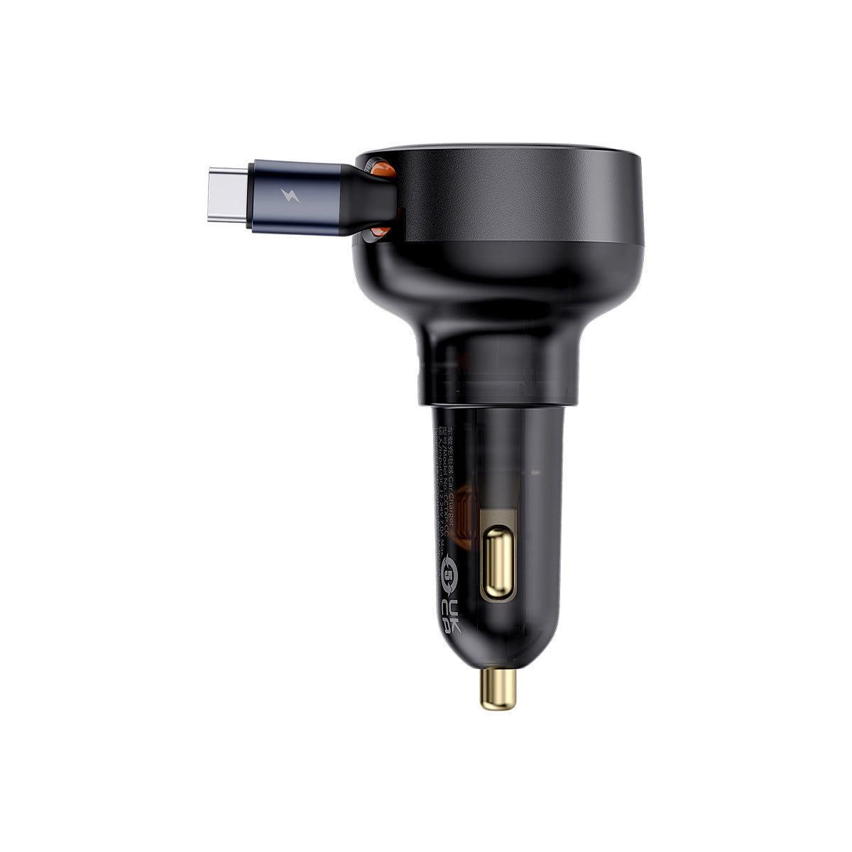 baseus-enjoyment-pro-caricatore-auto-retrattile-usb-c-60w-con-cavi-retrattili image 4