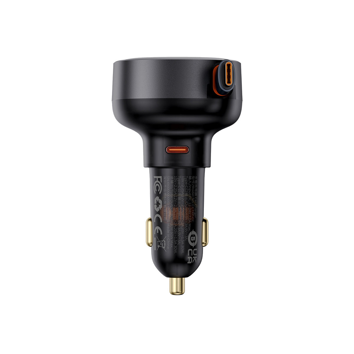 baseus-enjoyment-pro-caricatore-auto-retrattile-usb-c-60w-con-cavi-retrattili image 7