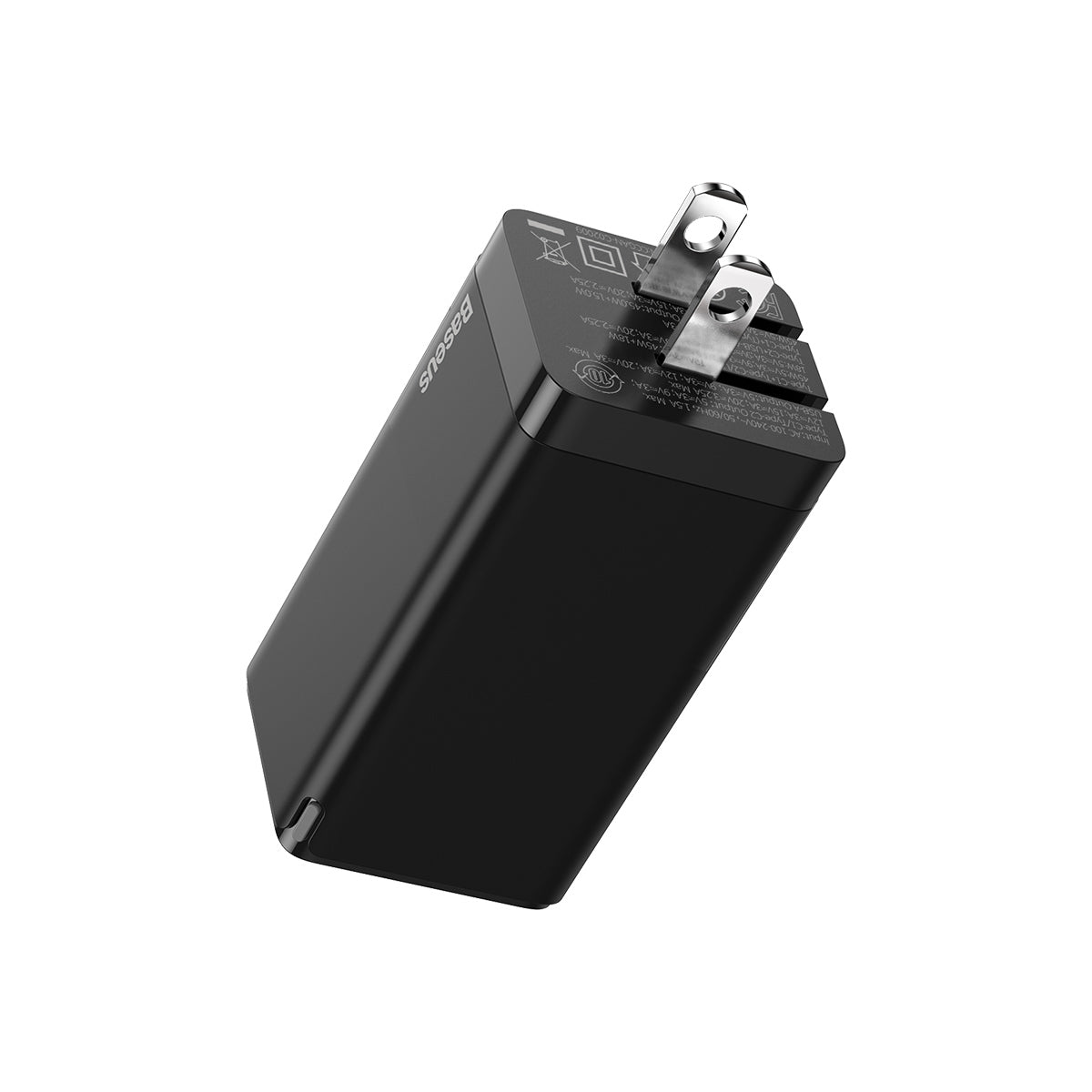 baseus-gan2-fast-charger-65w-a-3-porte-caricatore-da-muro-gan-con-2-usb-c-e-usb- image 2