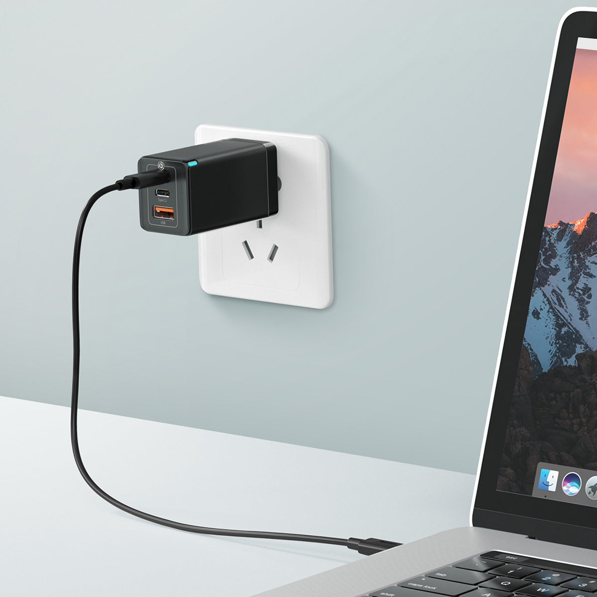 baseus-gan2-fast-charger-65w-a-3-porte-caricatore-da-muro-gan-con-2-usb-c-e-usb- image 7