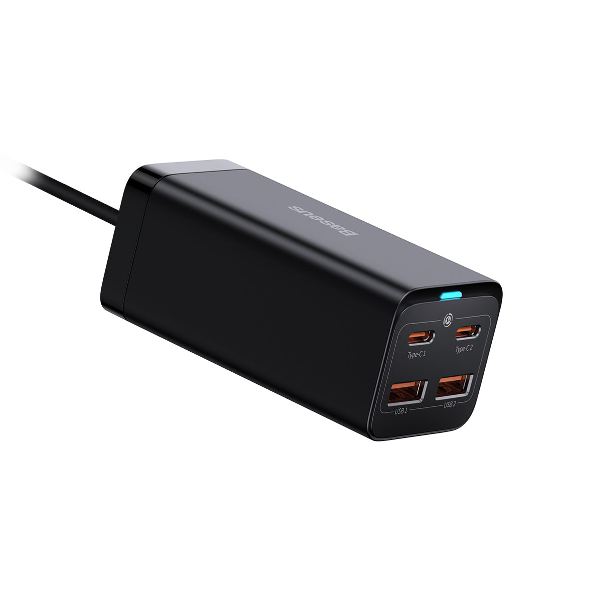 baseus-gan3-pro-caricatore-desktop-4-porte-100w-gan-con-cavo-usb-c-100w-incluso image 4