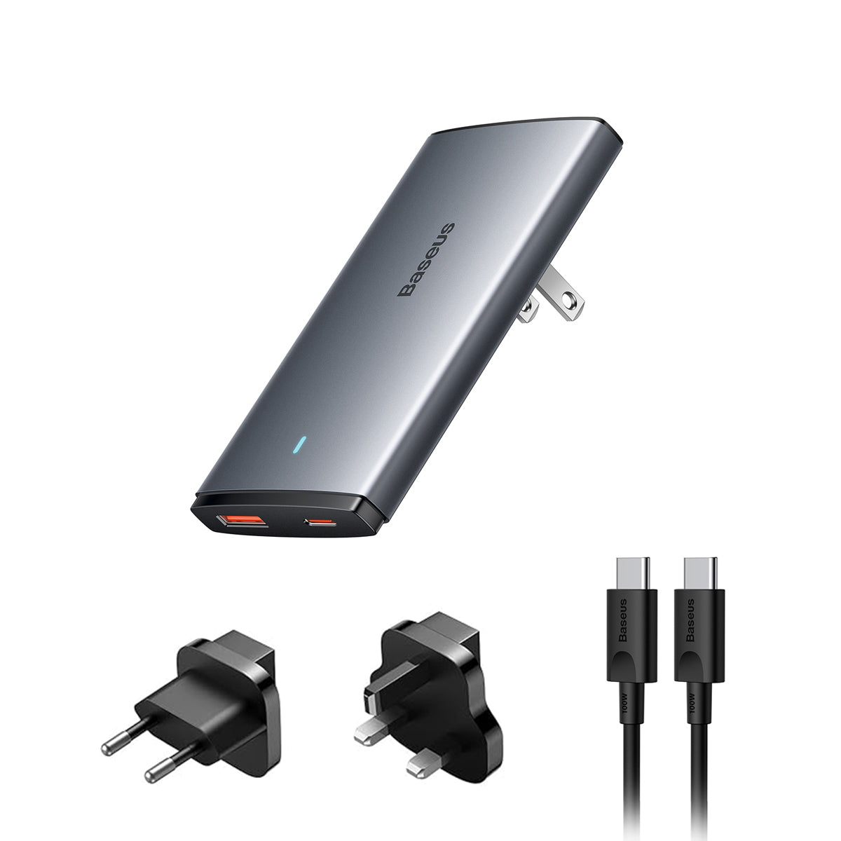 baseus-gan5-pro-usb-c-travel-adapter-65w-adattatore-da-viaggio-con-spine-us-uk-e image 6