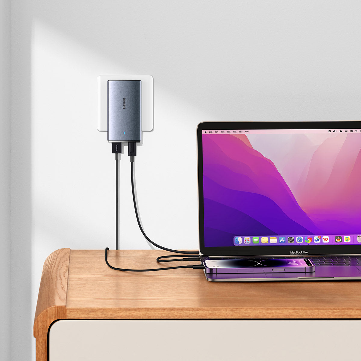 baseus-gan5-pro-usb-c-travel-adapter-65w-adattatore-da-viaggio-con-spine-us-uk-e image 8