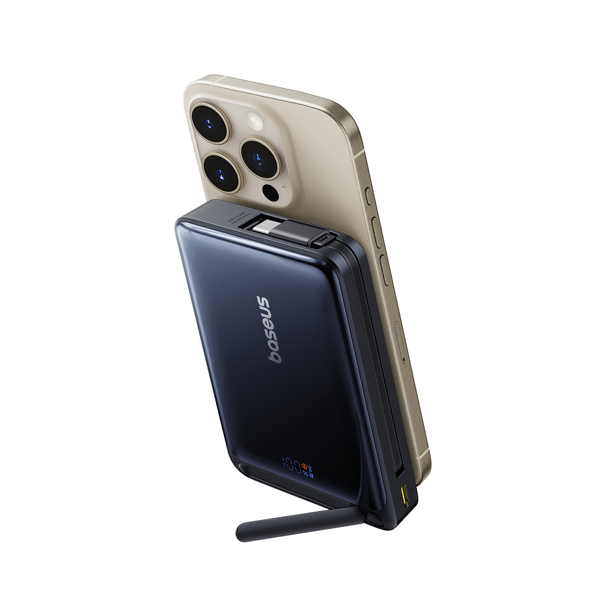 baseus-nomos-power-bank-magnetica-qi2-45w-10000mah-con-cavo-usb-c-e-supporto image 5