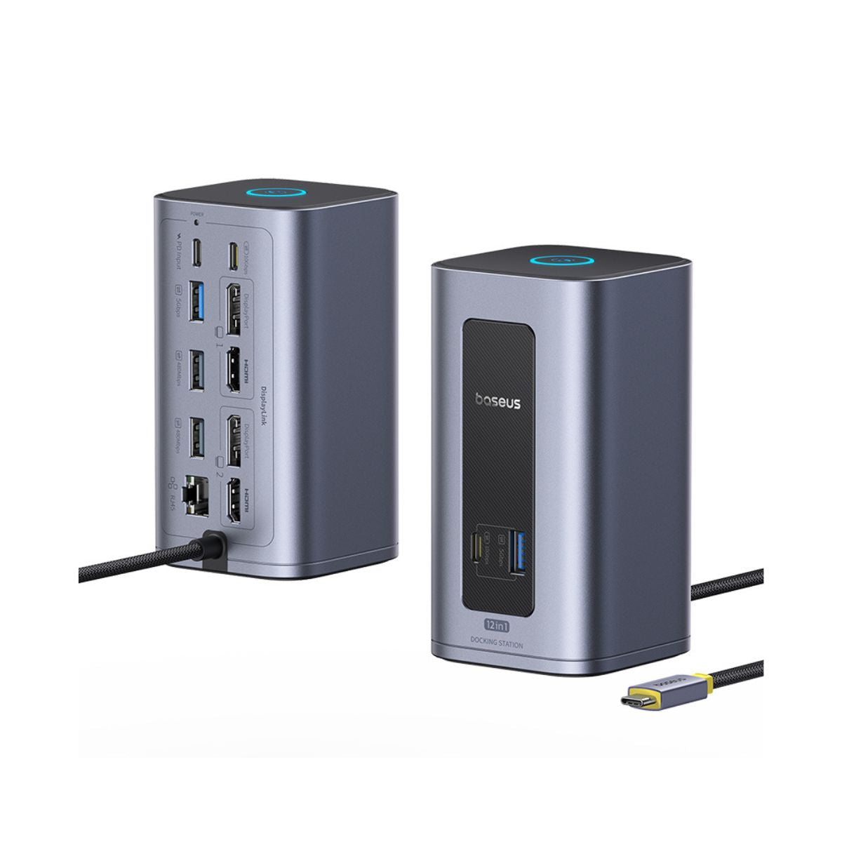 baseus-nomos-nu1-air-docking-station-12-in-1-per-mac-dual-display-mst-usb-c-100w image 2