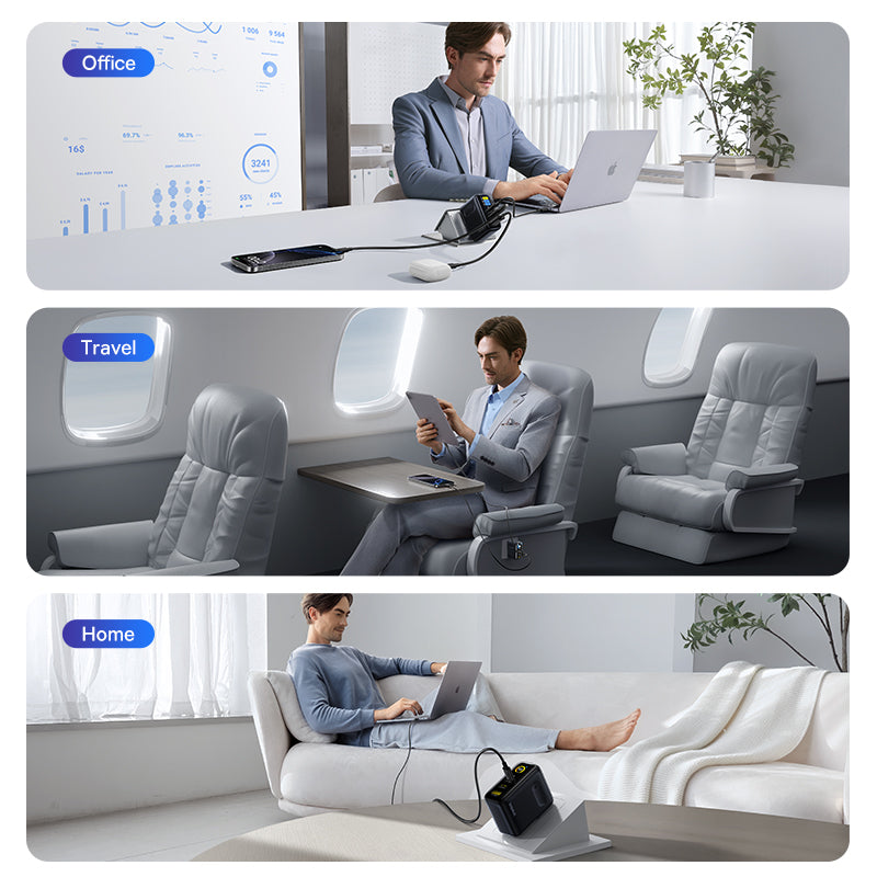 baseus-picogo-ae21-100w-caricatore-rapido-2x-usb-c-usb-a-con-display-digitale image 7