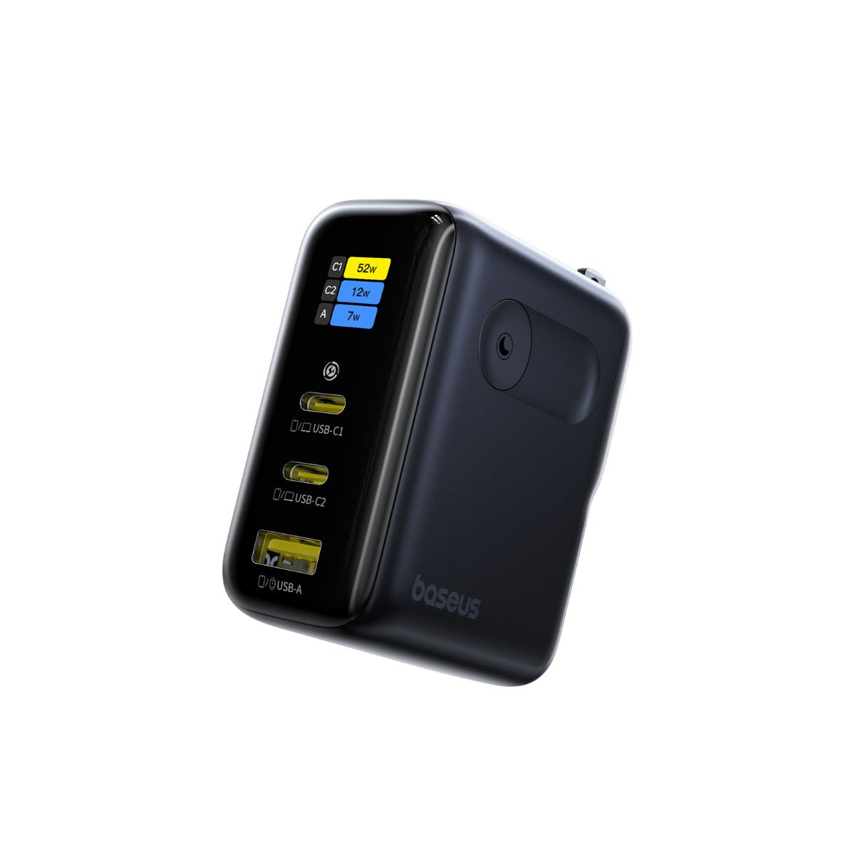 baseus-picogo-ae21-100w-caricatore-rapido-2x-usb-c-usb-a-con-display-digitale image 2