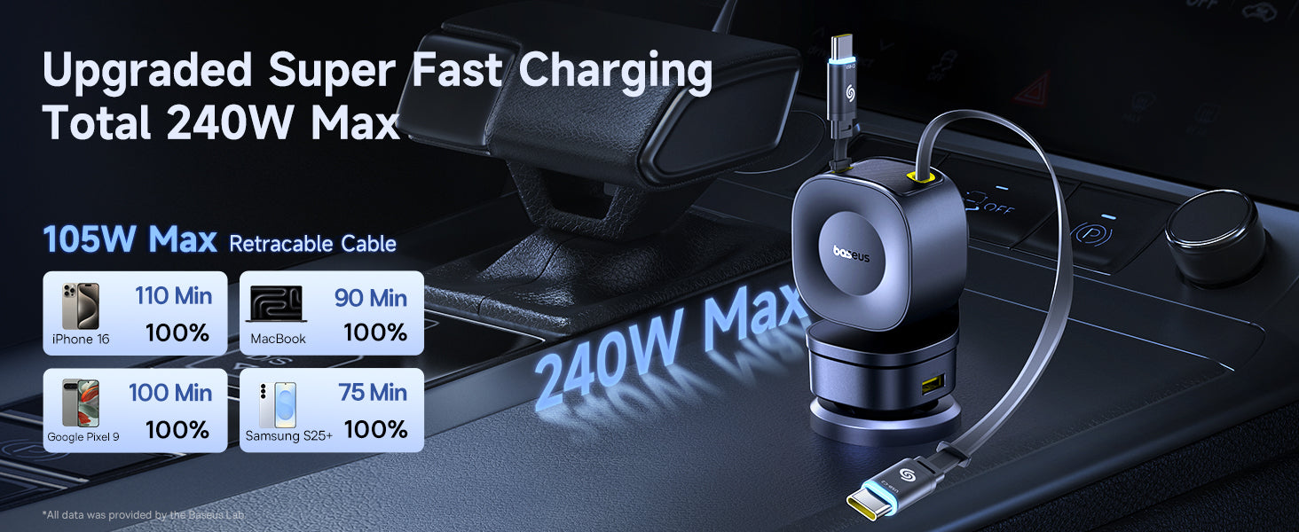 baseus-primetrip-vr2-max-caricatore-auto-con-cavi-retrattili-3c-u-240w image 8